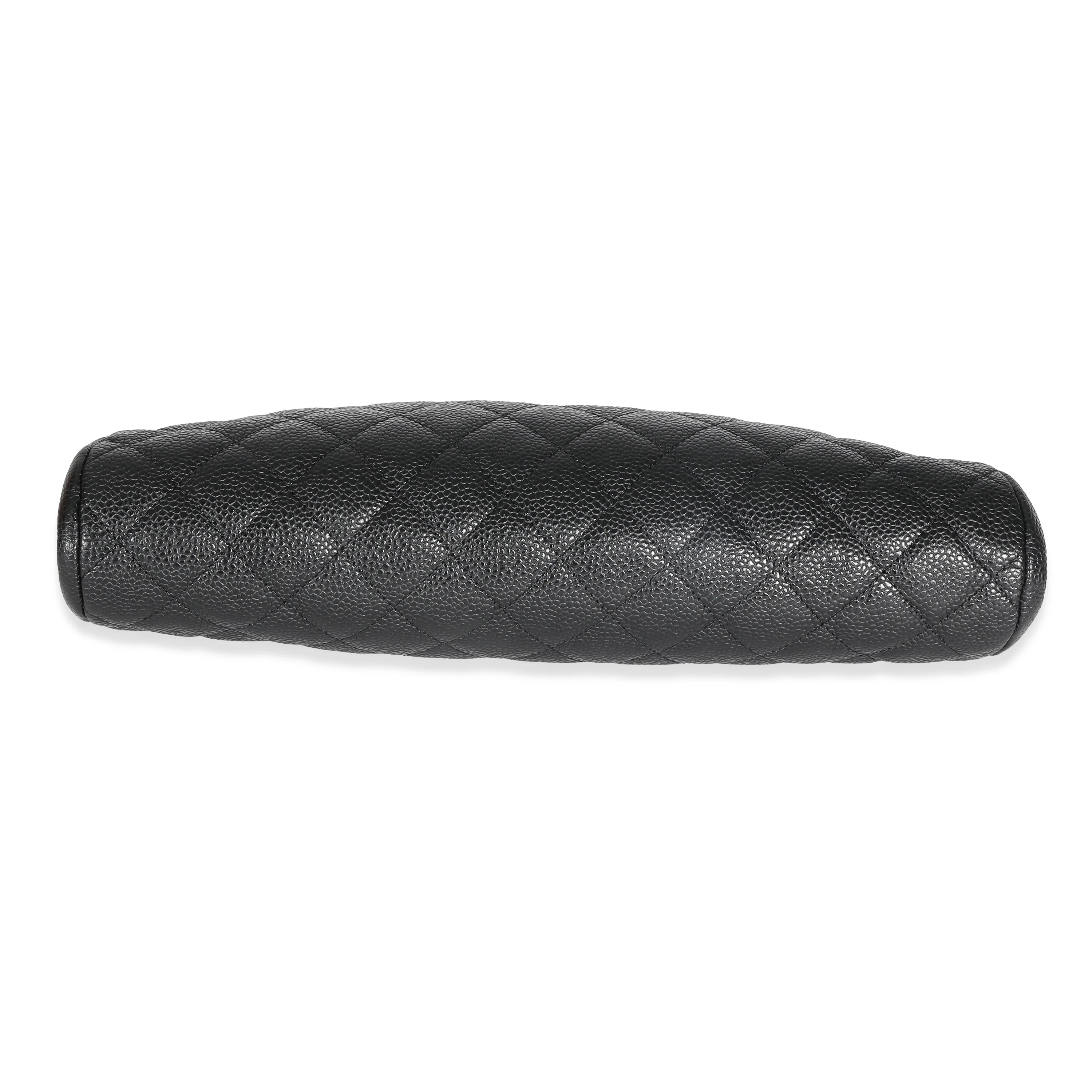 Chanel Black Quilted Caviar Timeless Clutch - Image 5