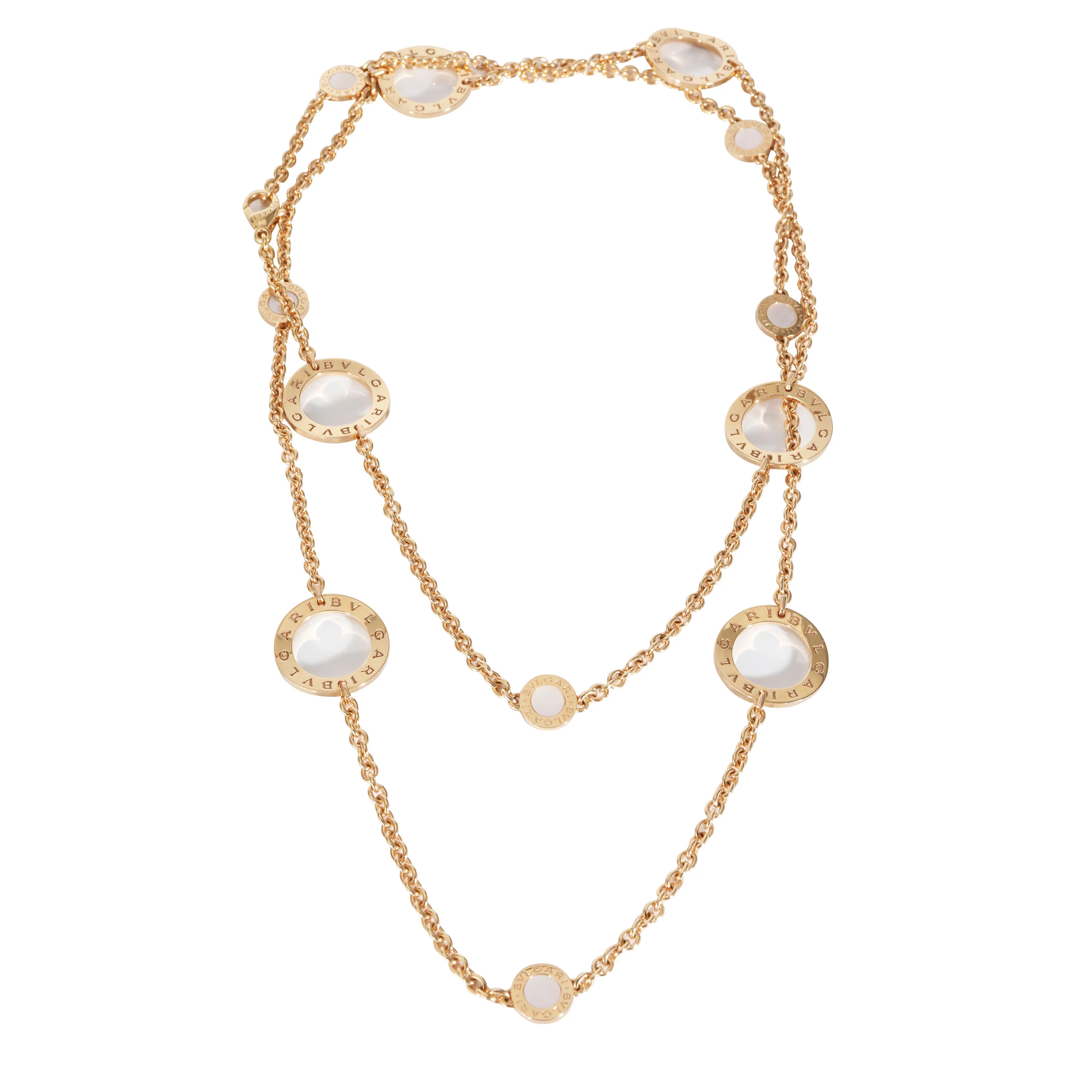 Bvlgari Bvlgari Mother Of Pearl Sautoir Necklace in 18k Rose Gold - Image 2