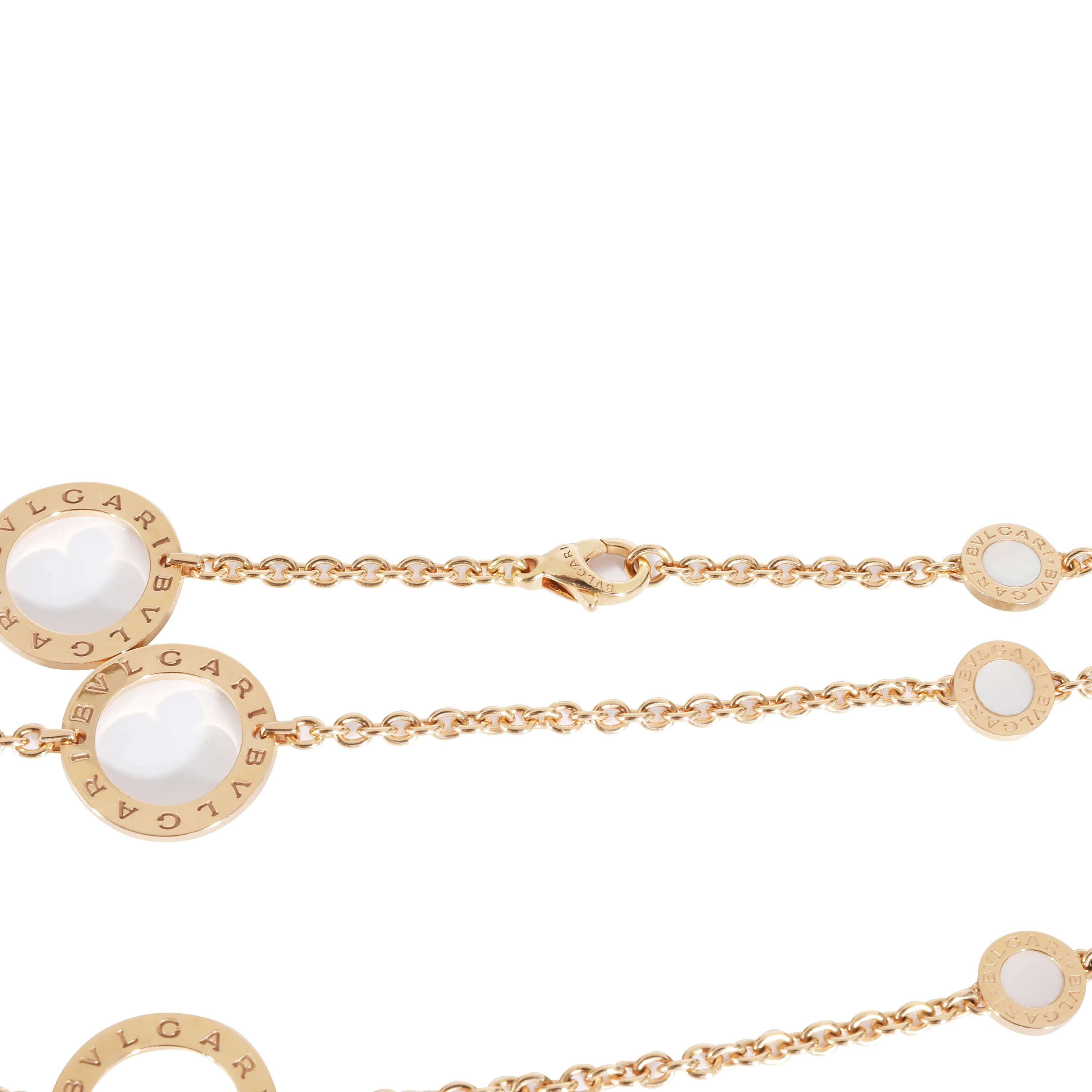 Bvlgari Bvlgari Mother Of Pearl Sautoir Necklace in 18k Rose Gold - Image 4