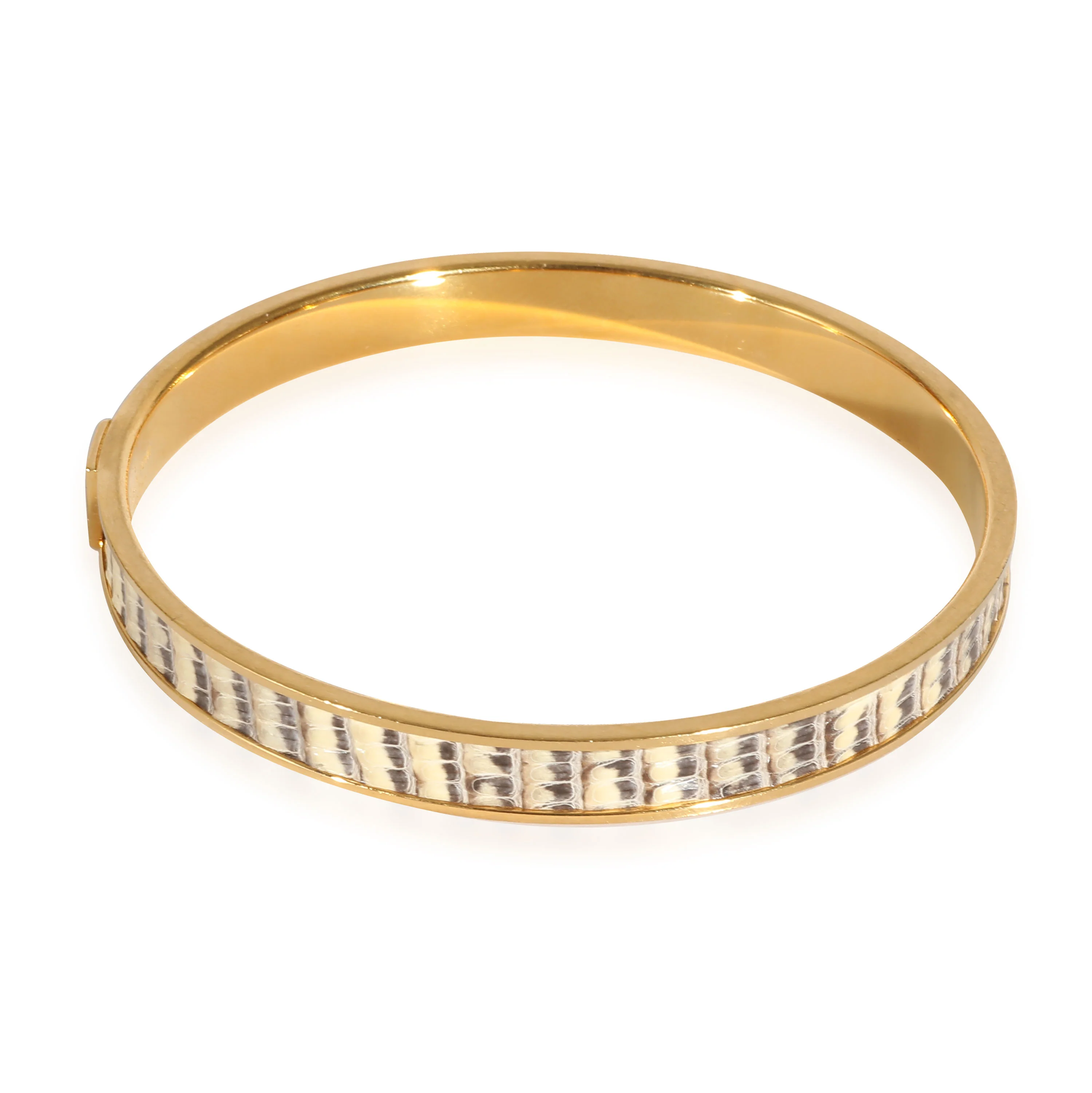Hermès Gold Plated Lizard Kawaii 07 Bracelet (62MM) - Image 3