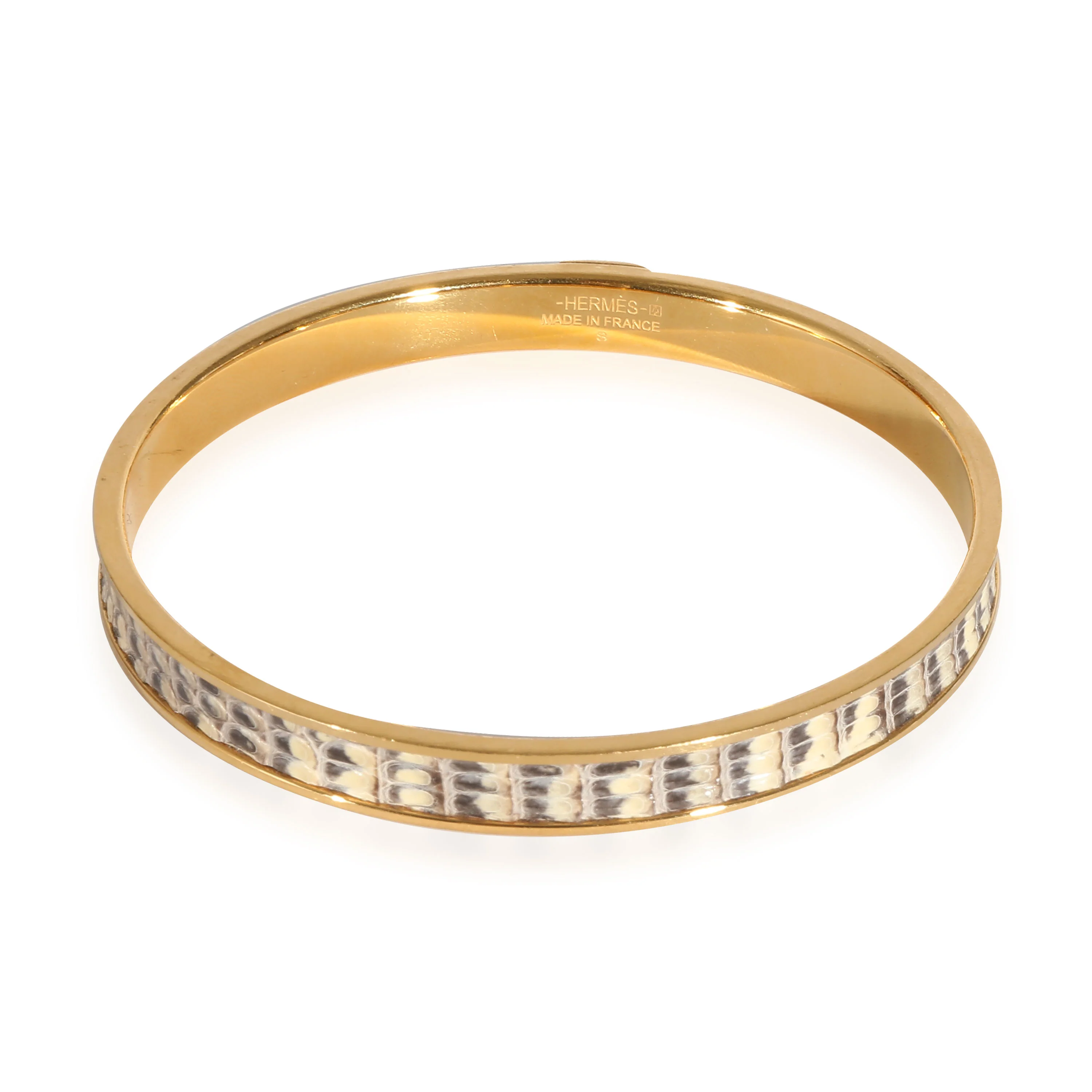 Hermès Gold Plated Lizard Kawaii 07 Bracelet (62MM) - Image 5