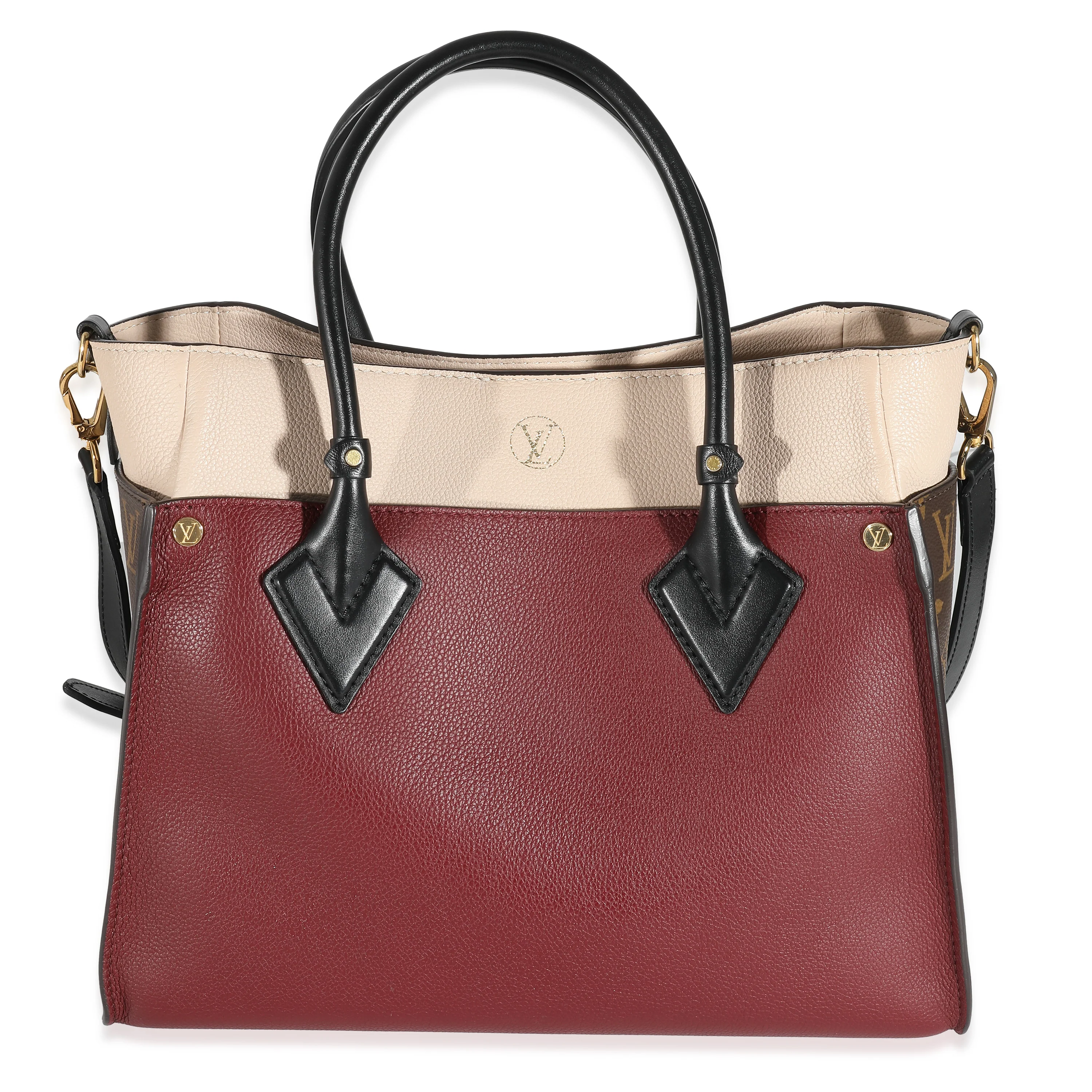 Louis Vuitton Bordeaux Calfskin Monogram Canvas On My Side MM - Image 3