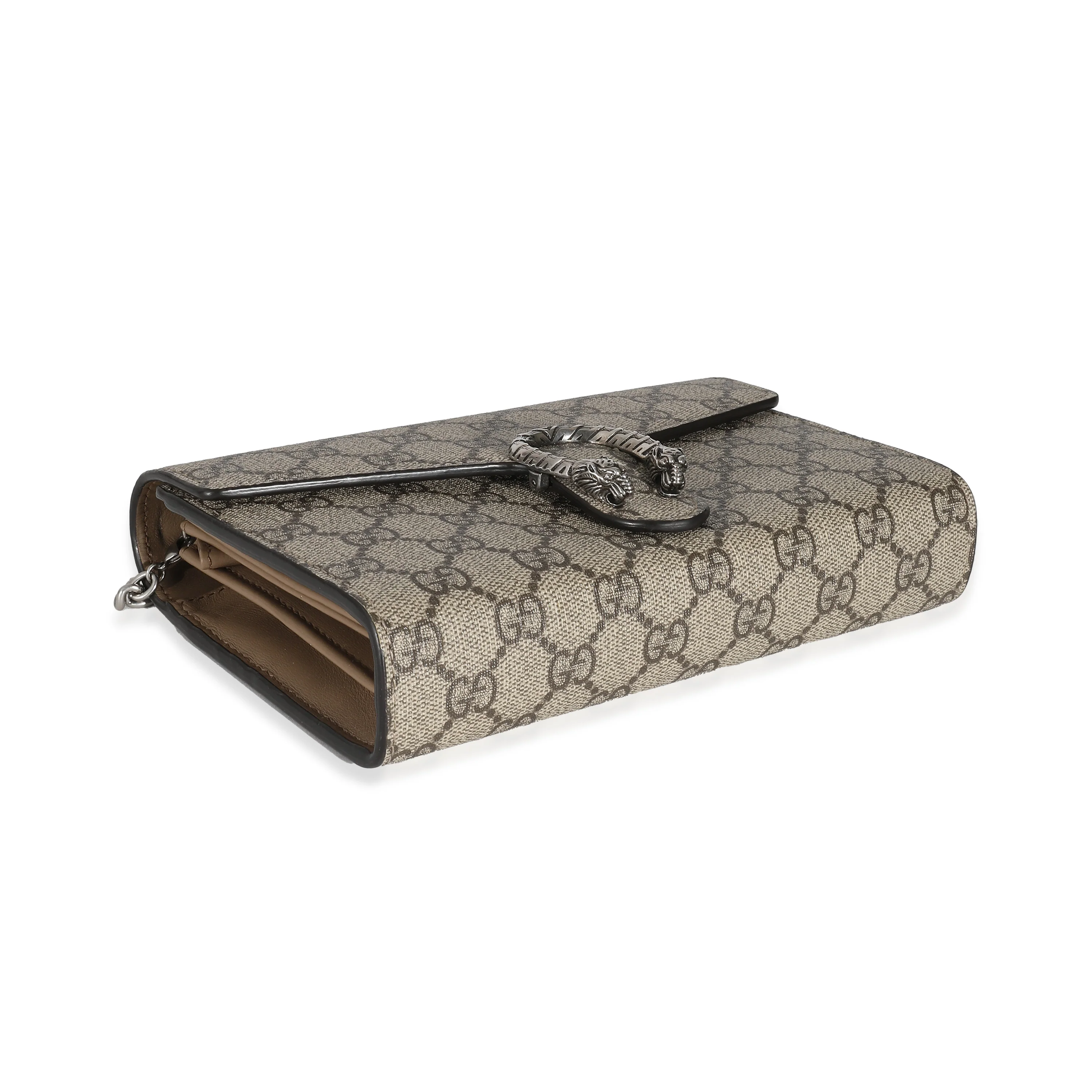 Gucci Beige GG Supreme Dionysus Chain Wallet - Image 4