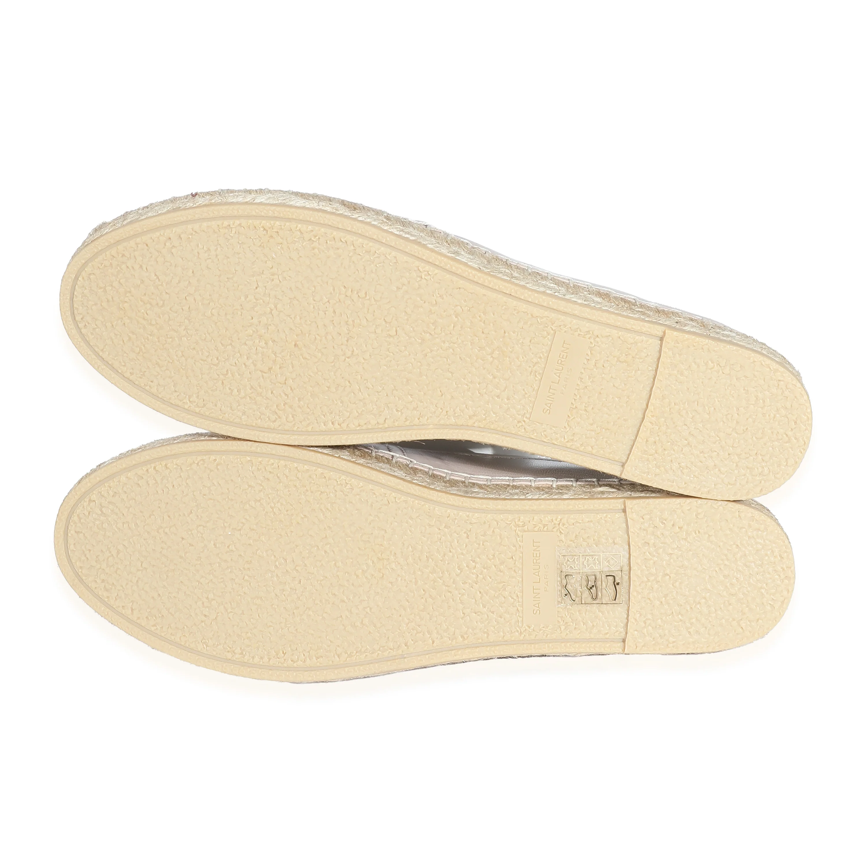 Saint Laurent Rose Poudre Calfskin Monogram Espadrille 38 - Image 4