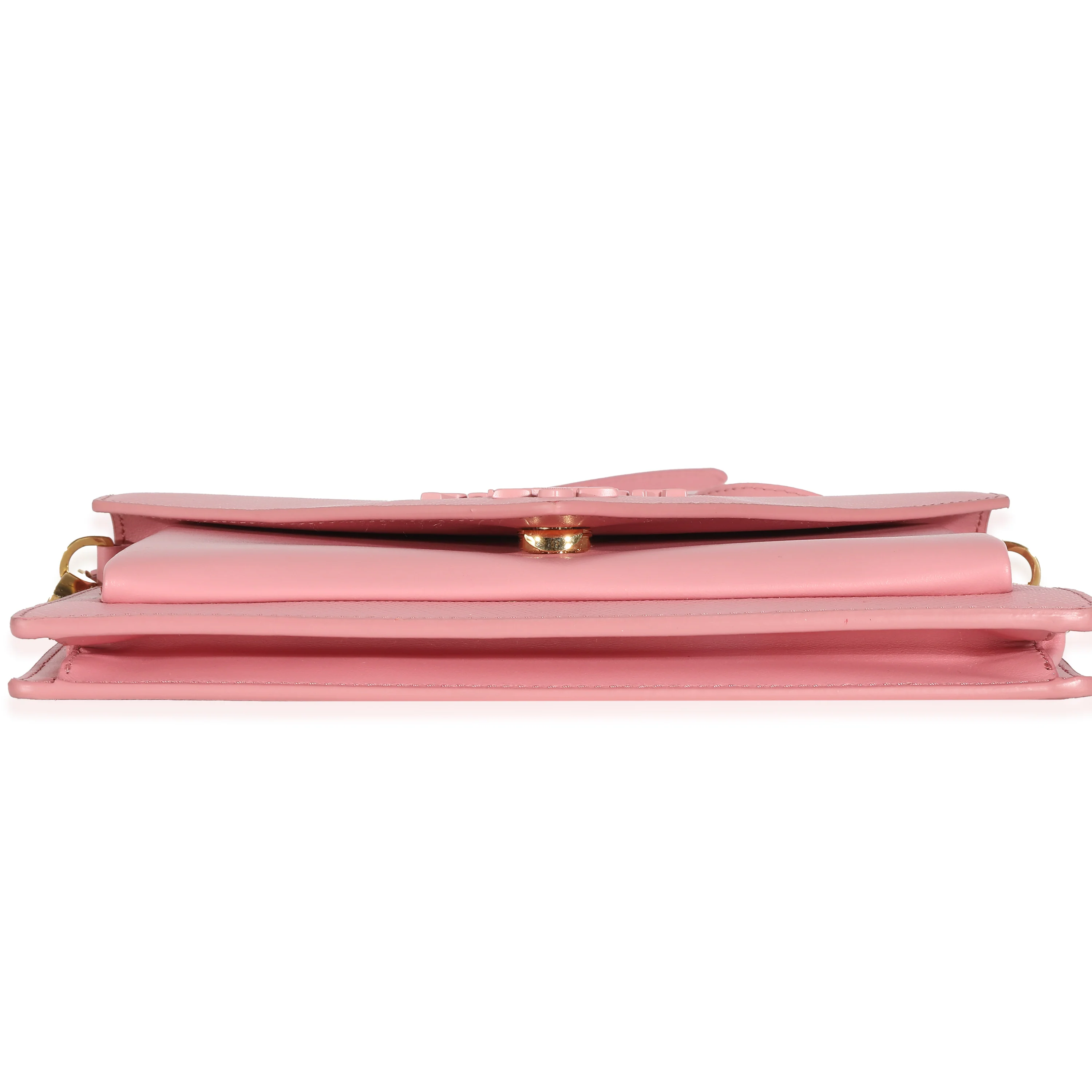 Prada Pink Saffiano Leather Mini Envelope Bag - Image 3