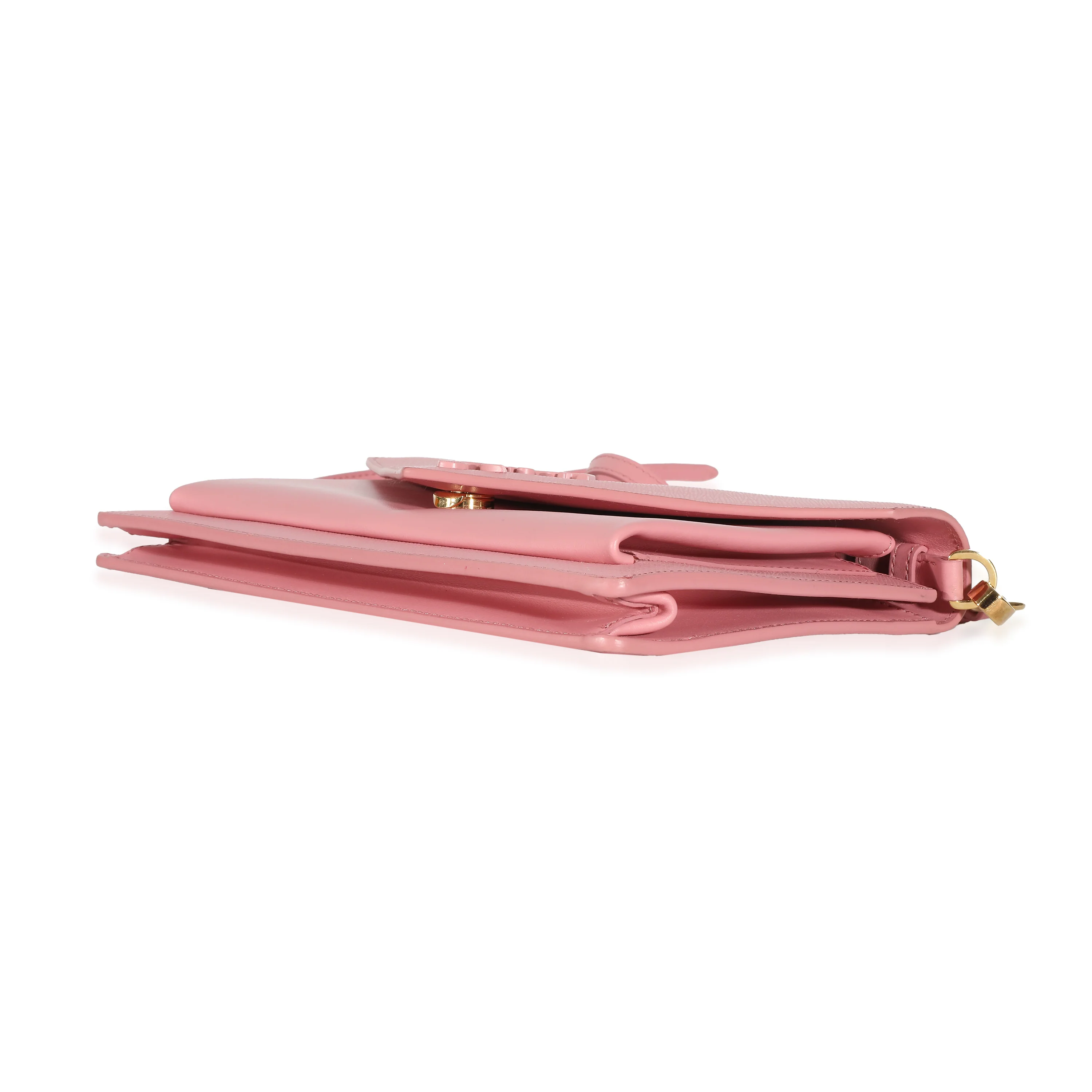 Prada Pink Saffiano Leather Mini Envelope Bag - Image 4