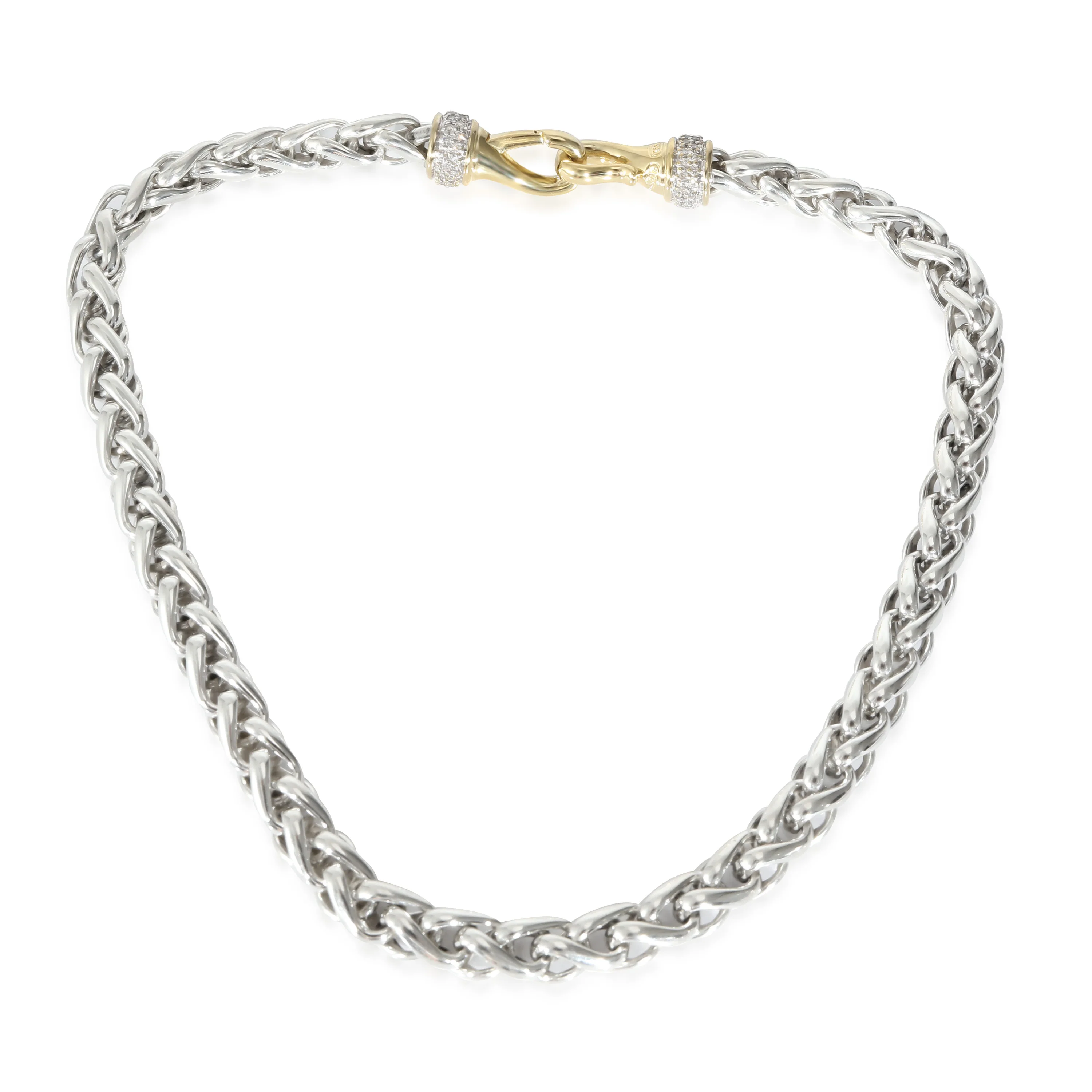 David Yurman Necklace in 18K Yellow Gold/Sterling Silver 0.68 CTW - Image 2