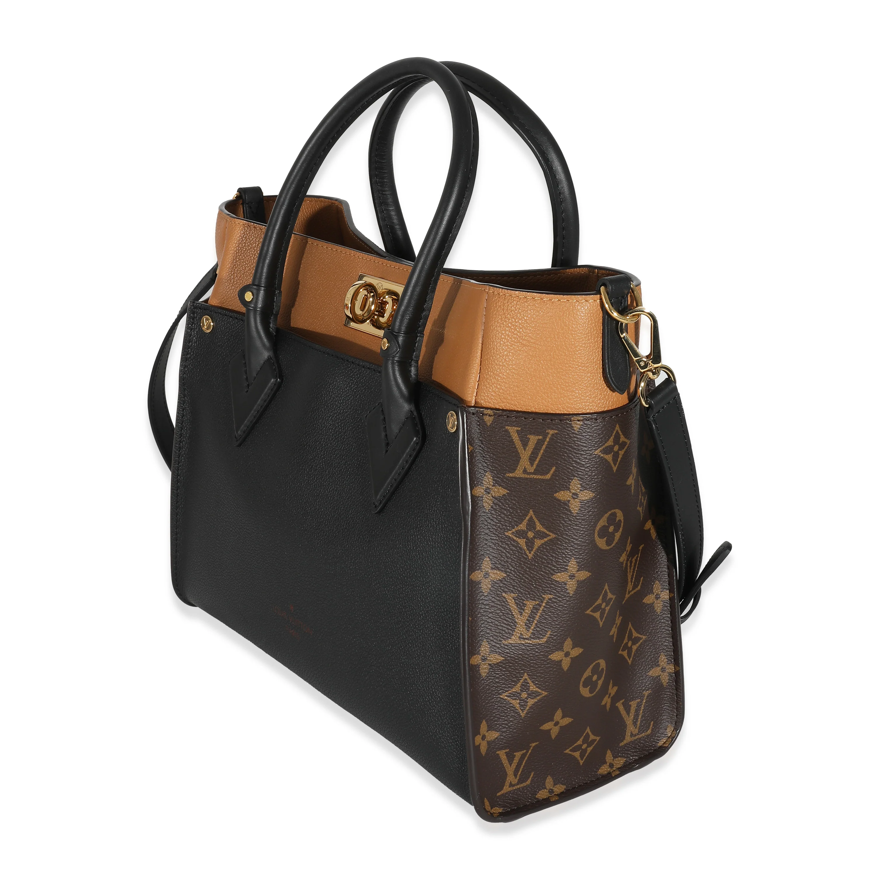 Louis Vuitton Black Twist Calfskin Monogram Canvas On My Side MM - Image 2