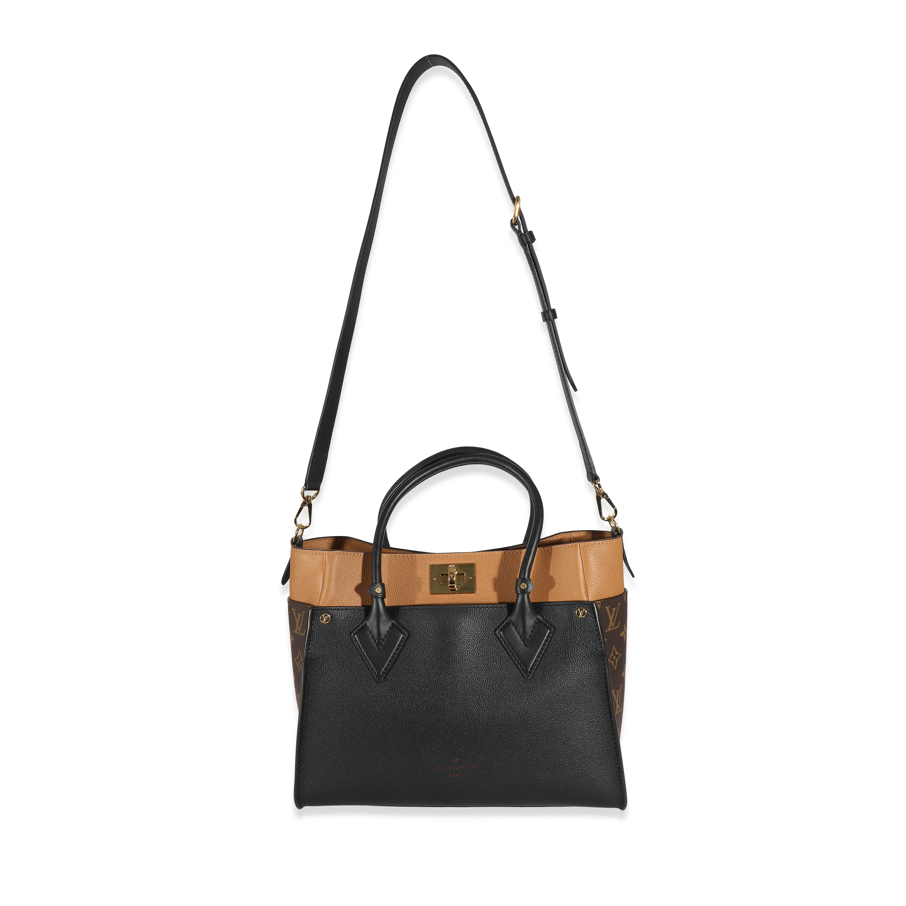Louis Vuitton Black Twist Calfskin Monogram Canvas On My Side MM - Image 8