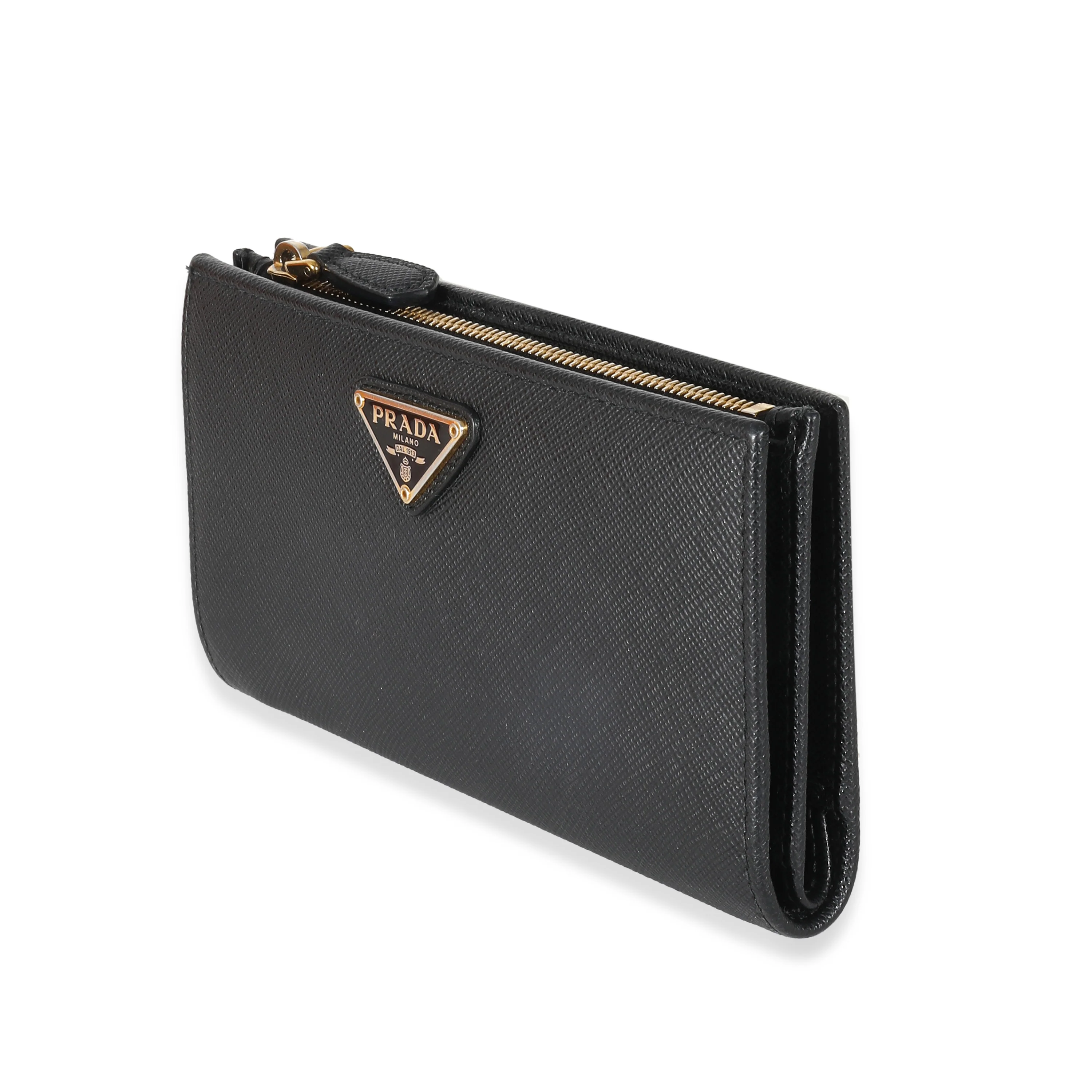 Prada Black Saffiano Leather Large Wallet - Image 2