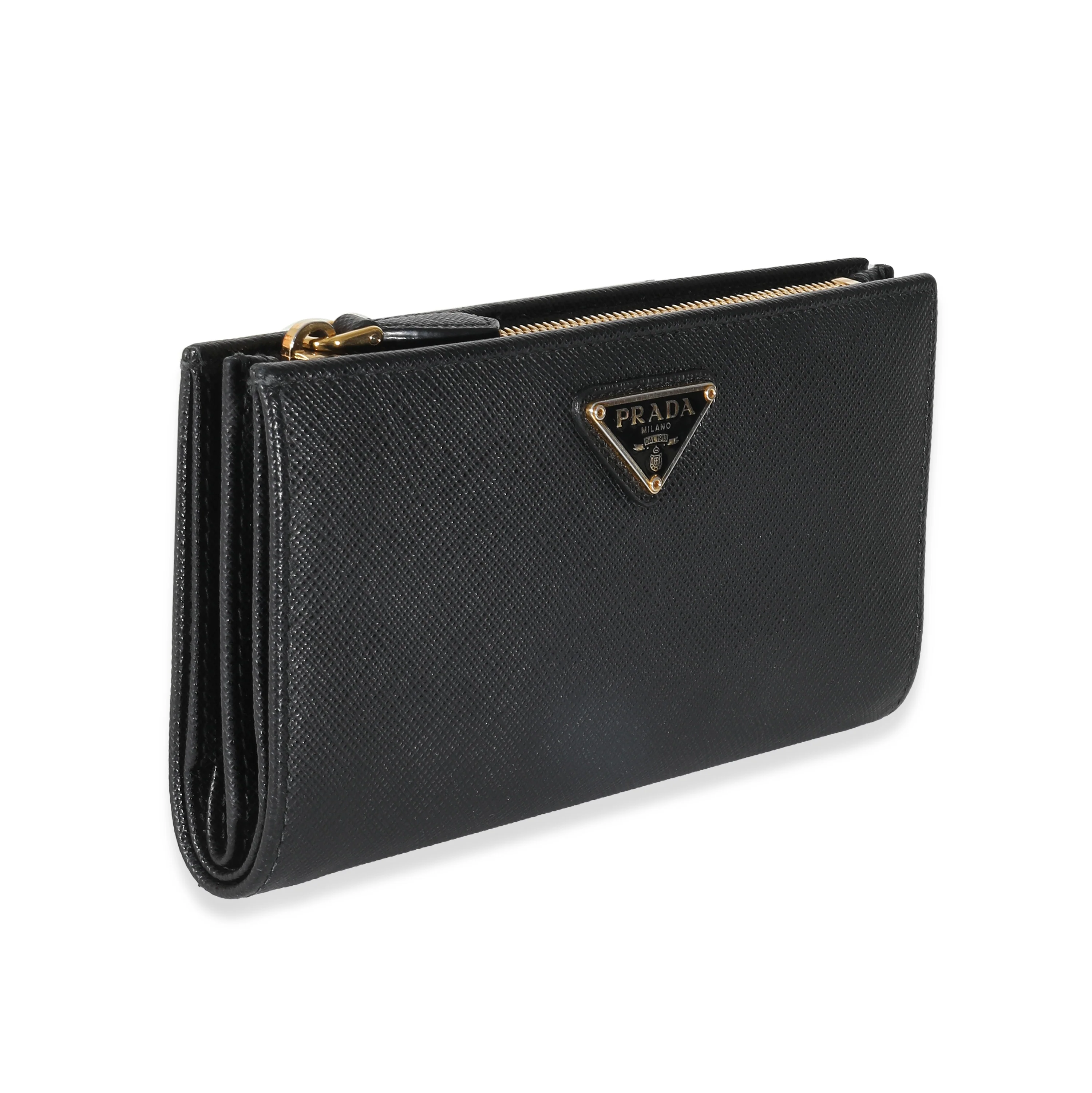 Prada Black Saffiano Leather Large Wallet - Image 3
