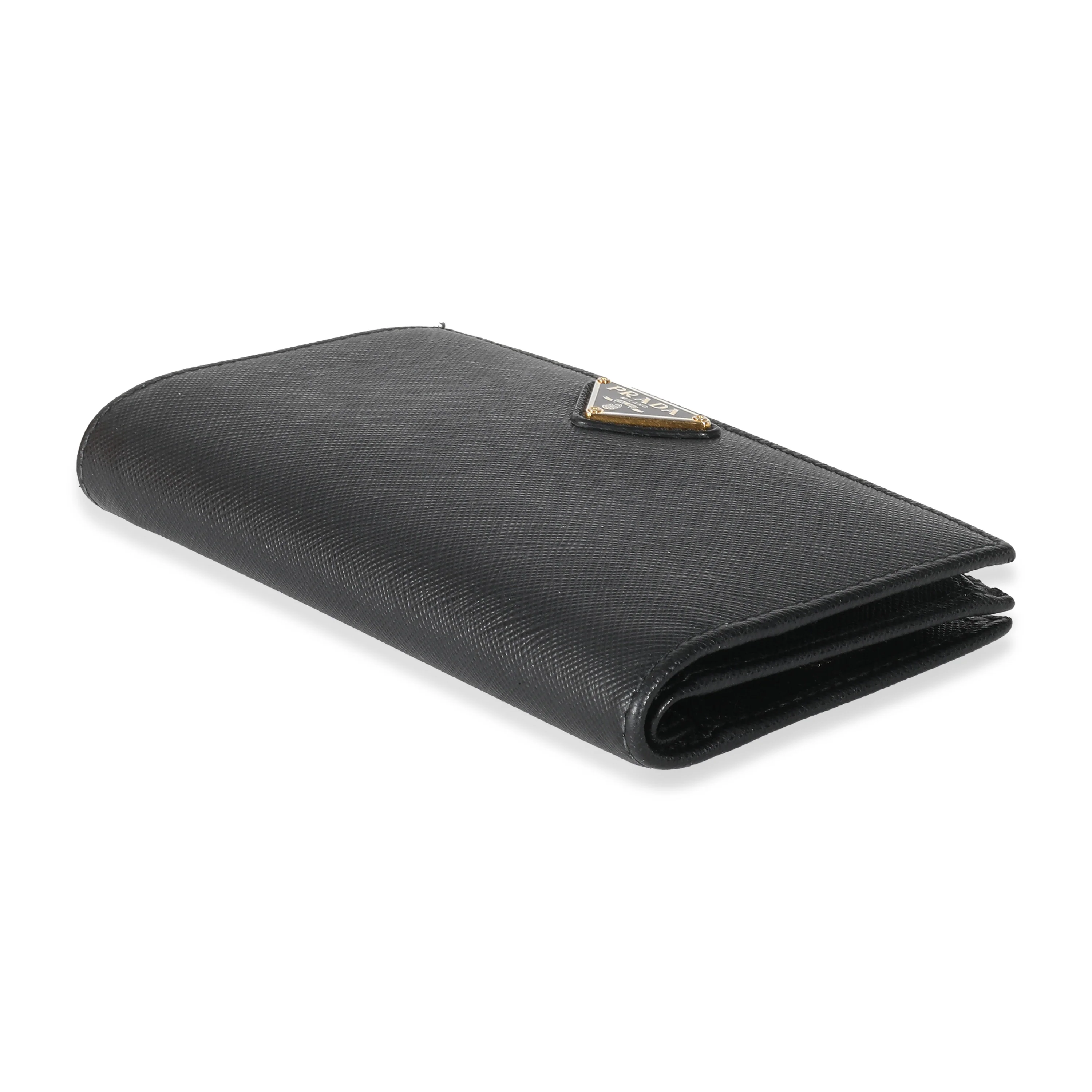 Prada Black Saffiano Leather Large Wallet - Image 6