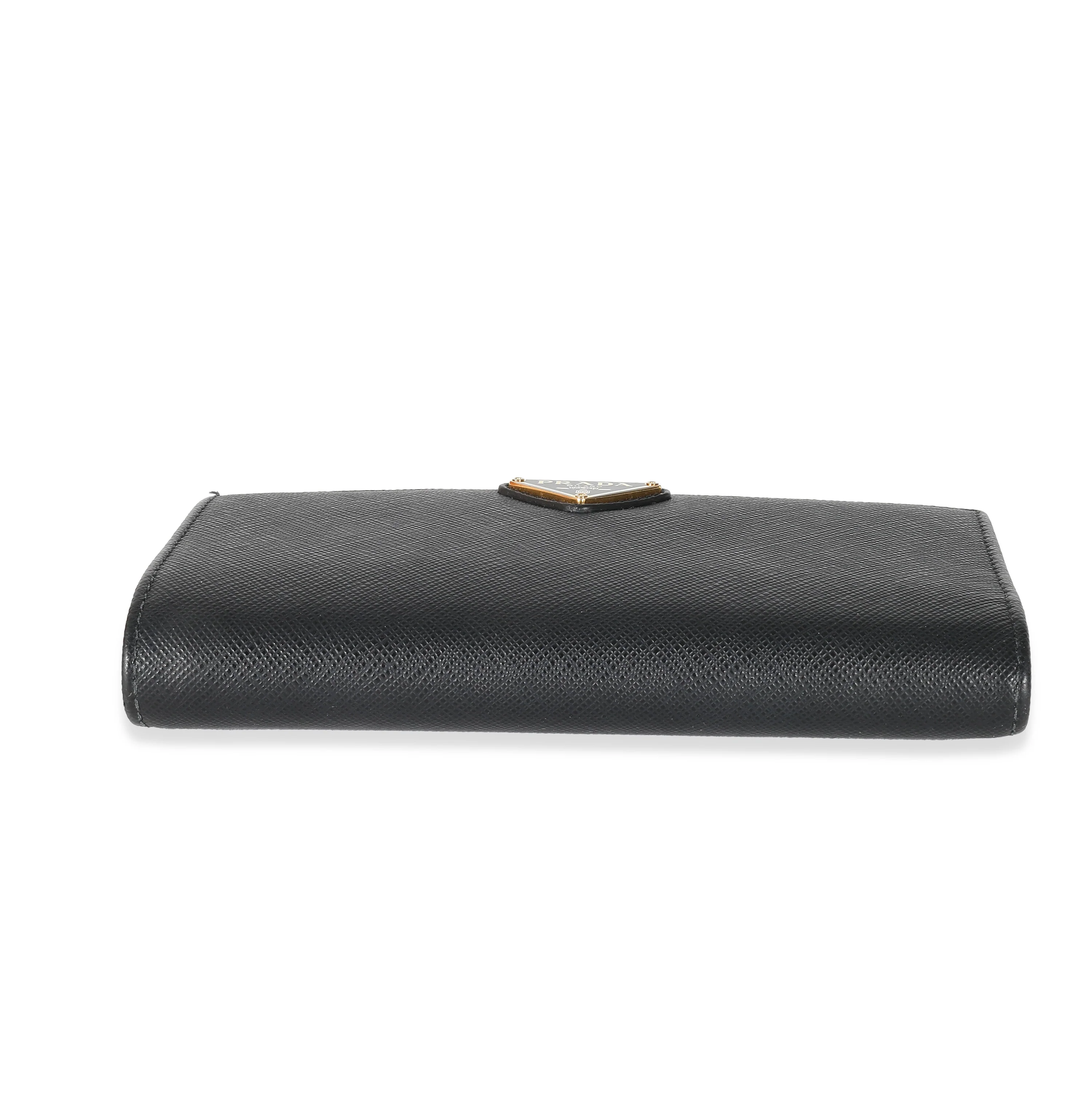 Prada Black Saffiano Leather Large Wallet - Image 7