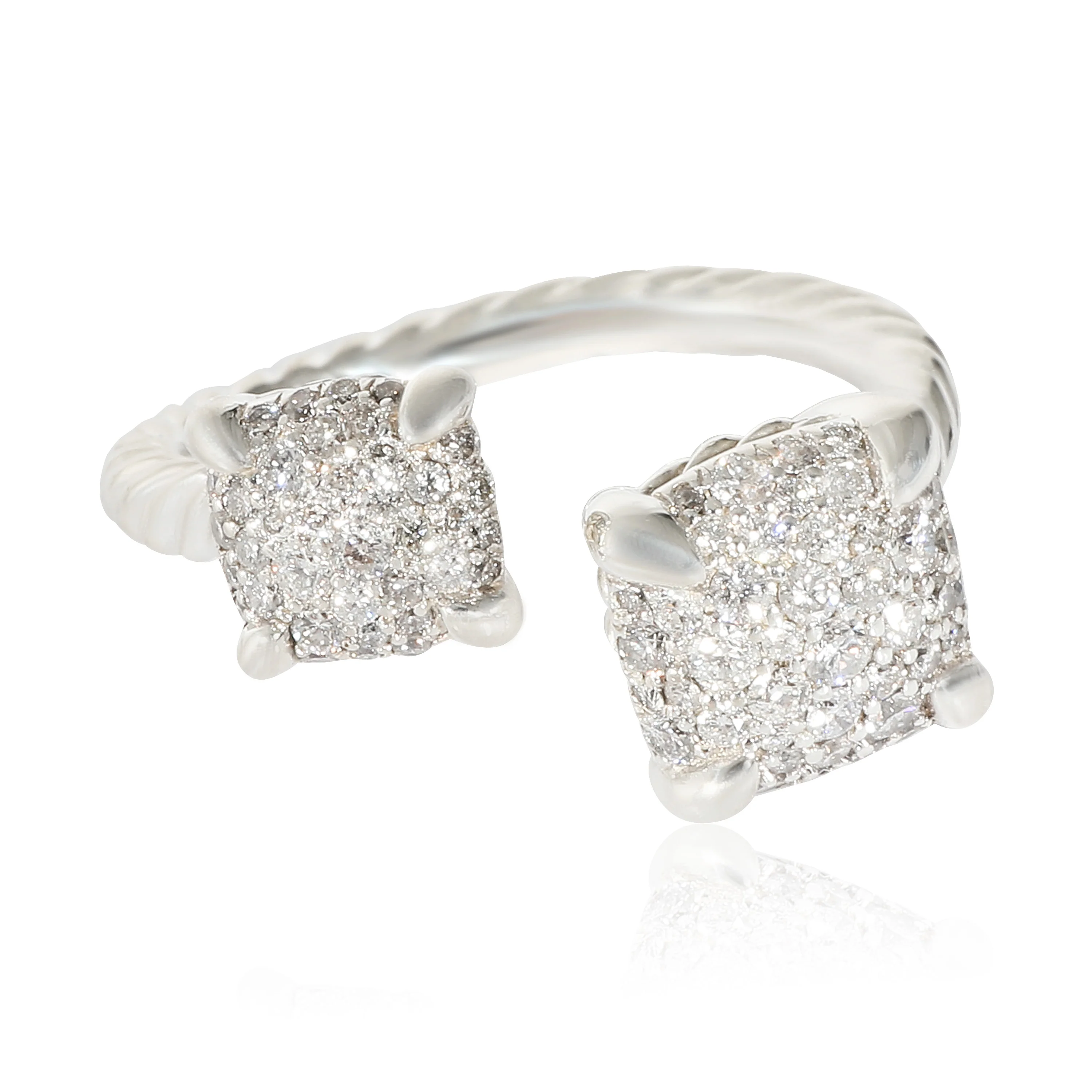 Chatelaine Diamond Bypass Ring in Sterling Silver 0.62 CTW