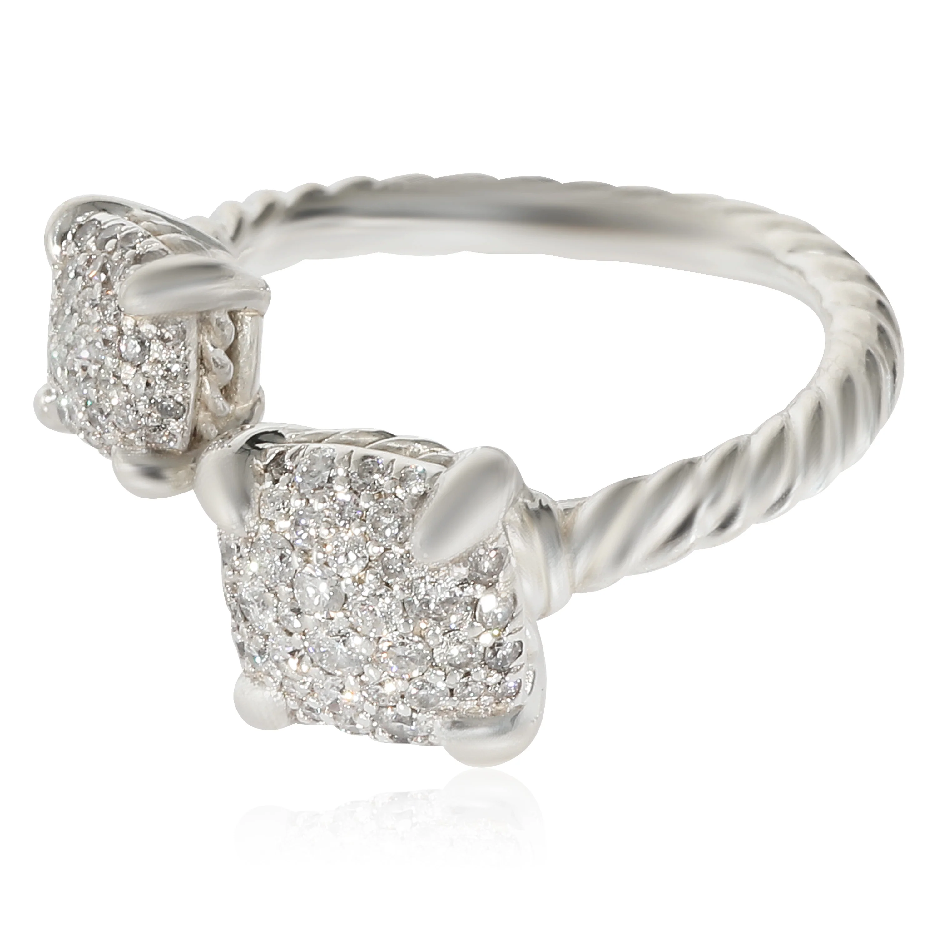Chatelaine Diamond Bypass Ring in Sterling Silver 0.62 CTW - Image 4