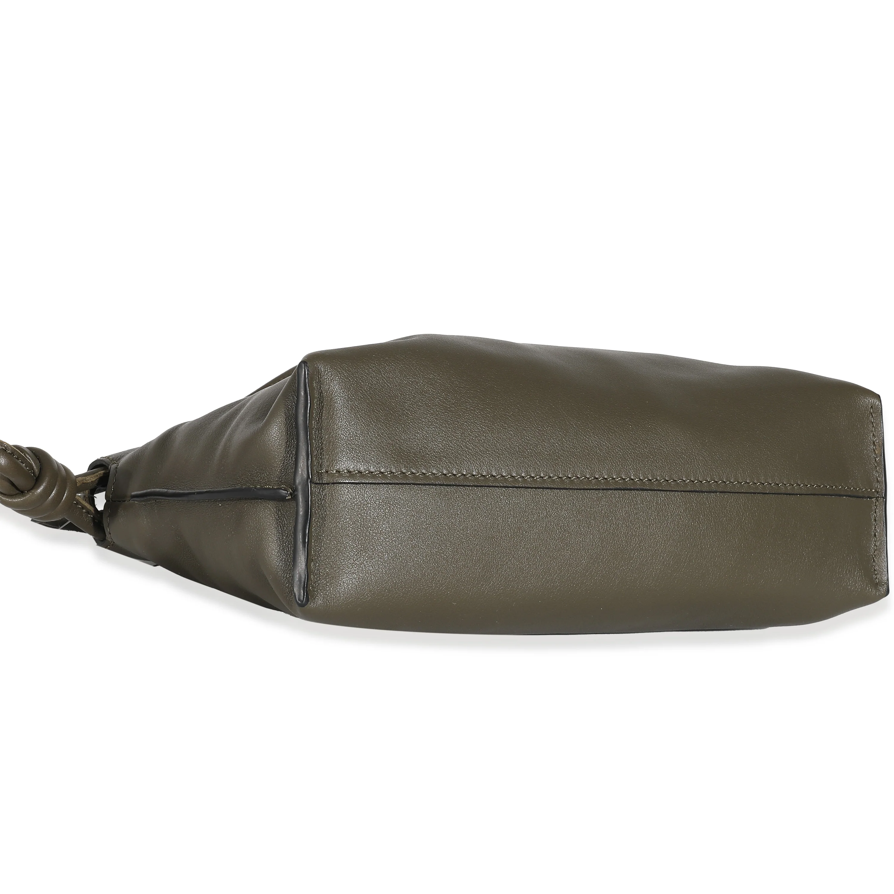 Loewe Khaki Nappa Calfskin Flamenco Clutch - Image 4