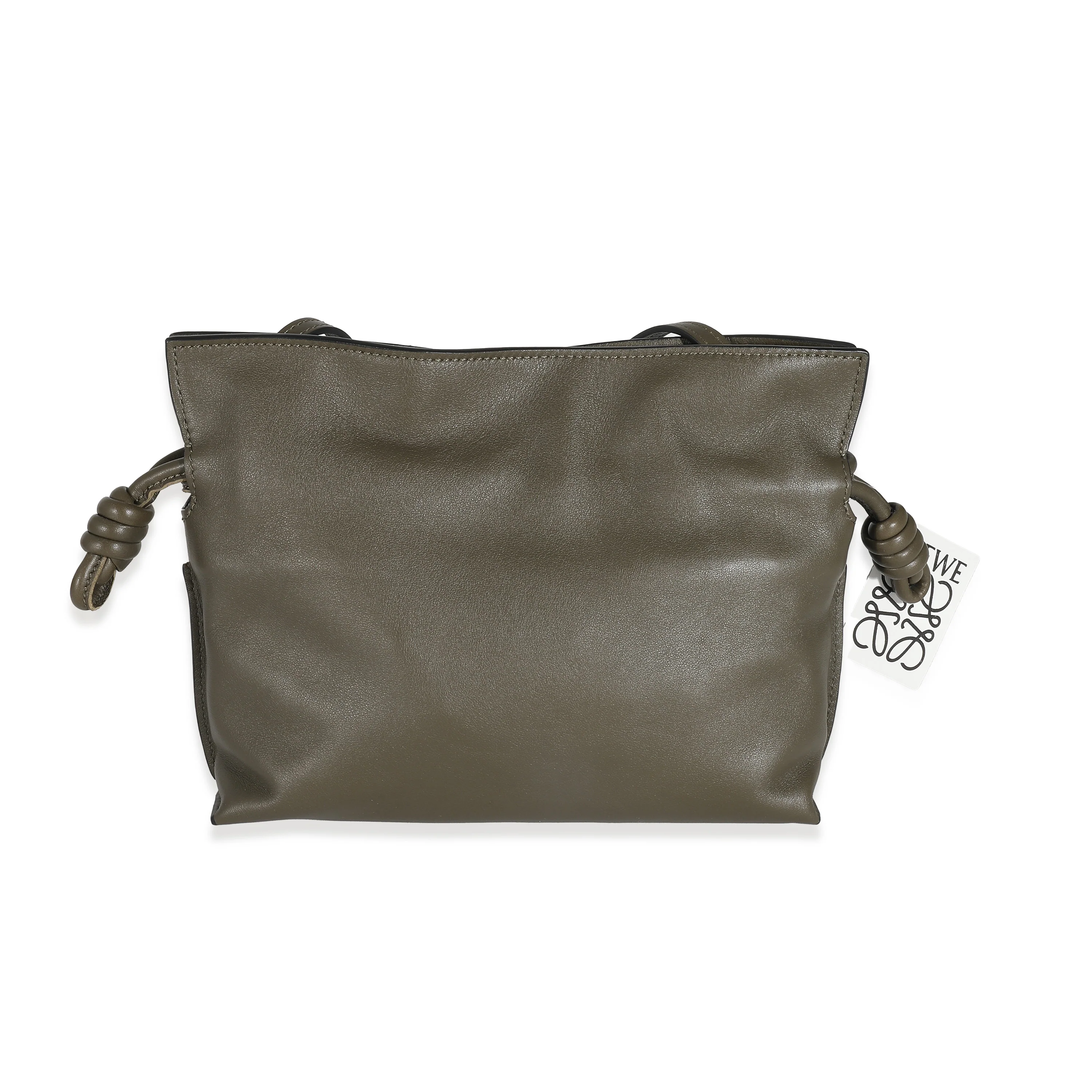 Loewe Khaki Nappa Calfskin Flamenco Clutch - Image 5