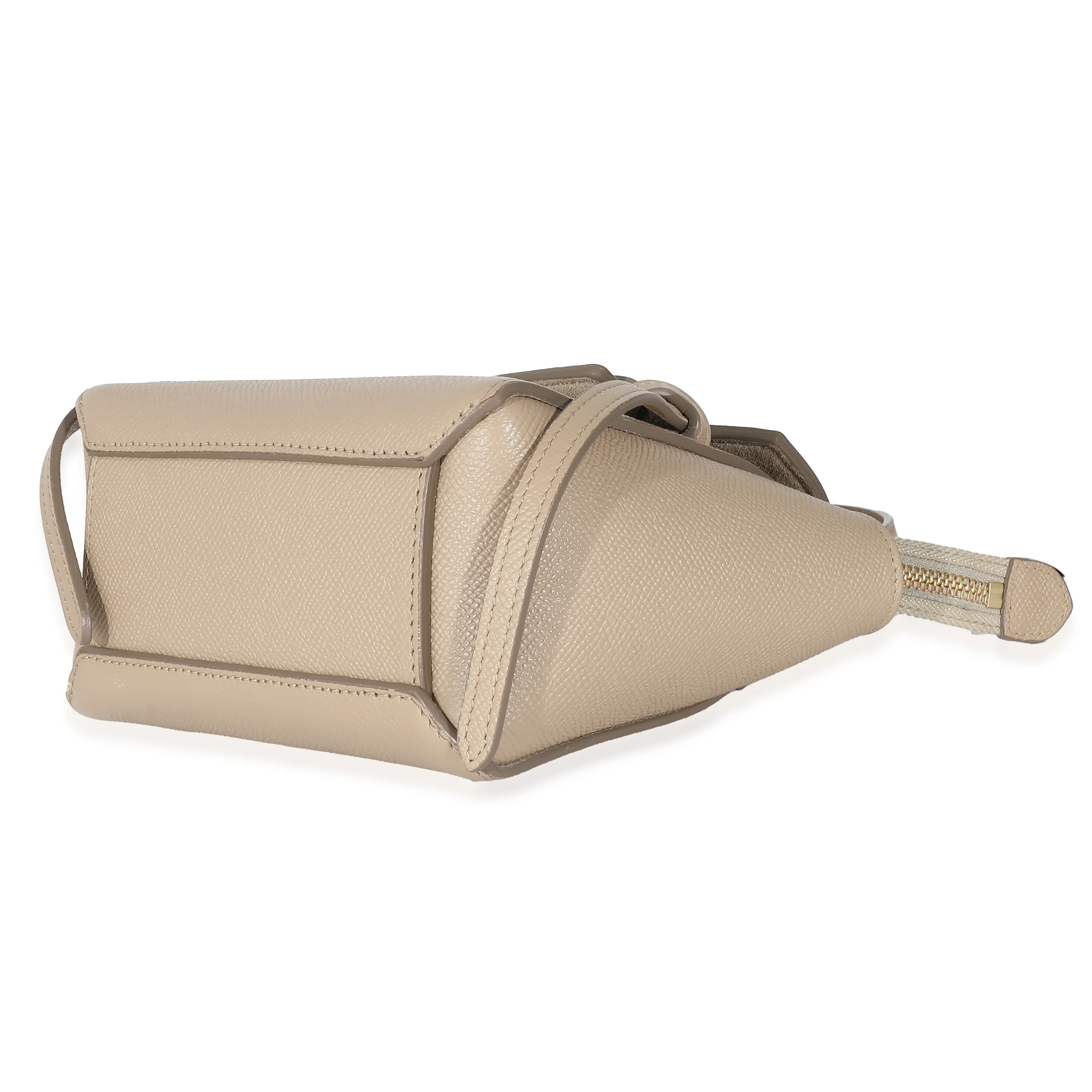 Celine Taupe Grained Calfskin Pico Belt Bag - Image 6
