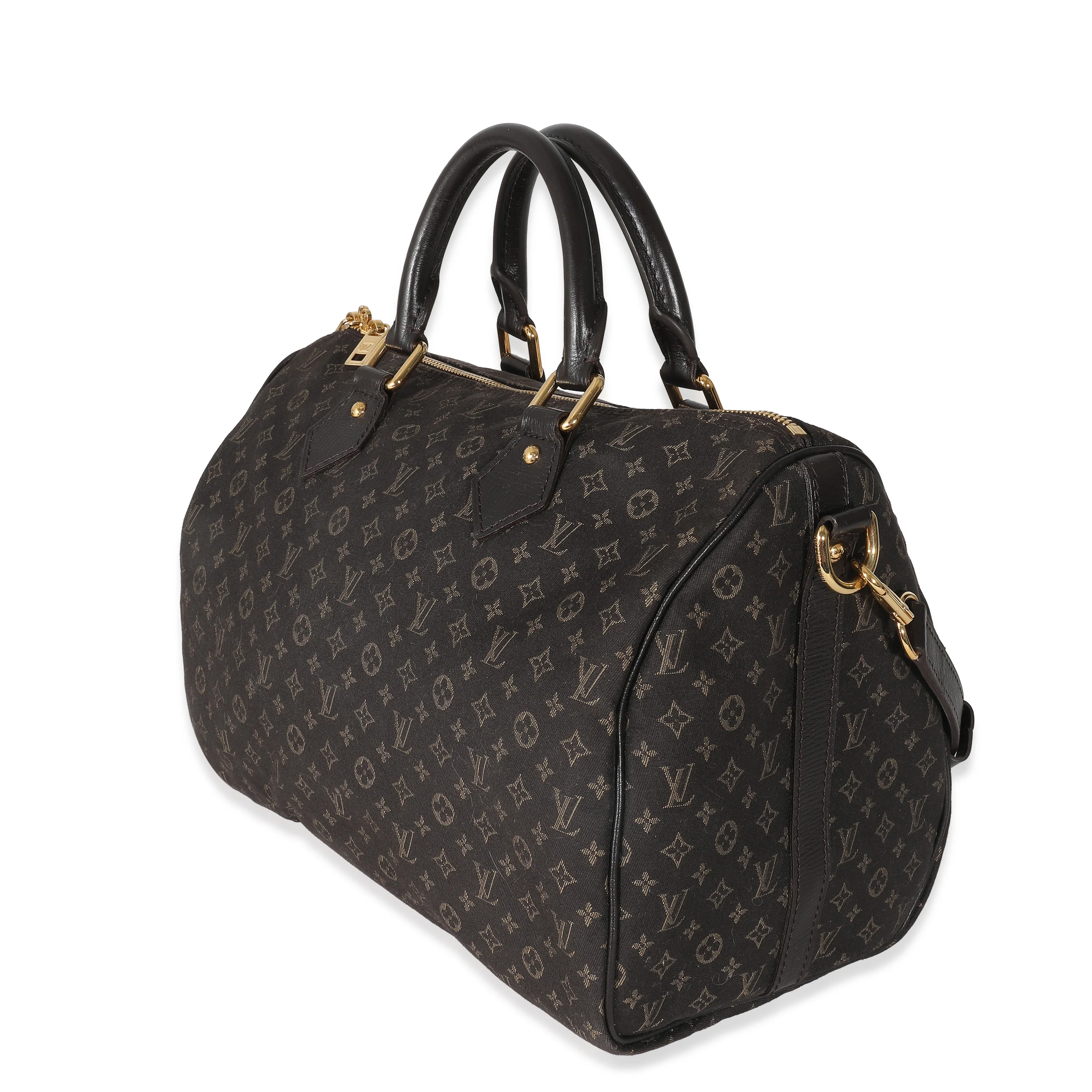Louis Vuitton Brown Monogram Canvas Mini Lin Speedy Bandouliere 30 - Image 2