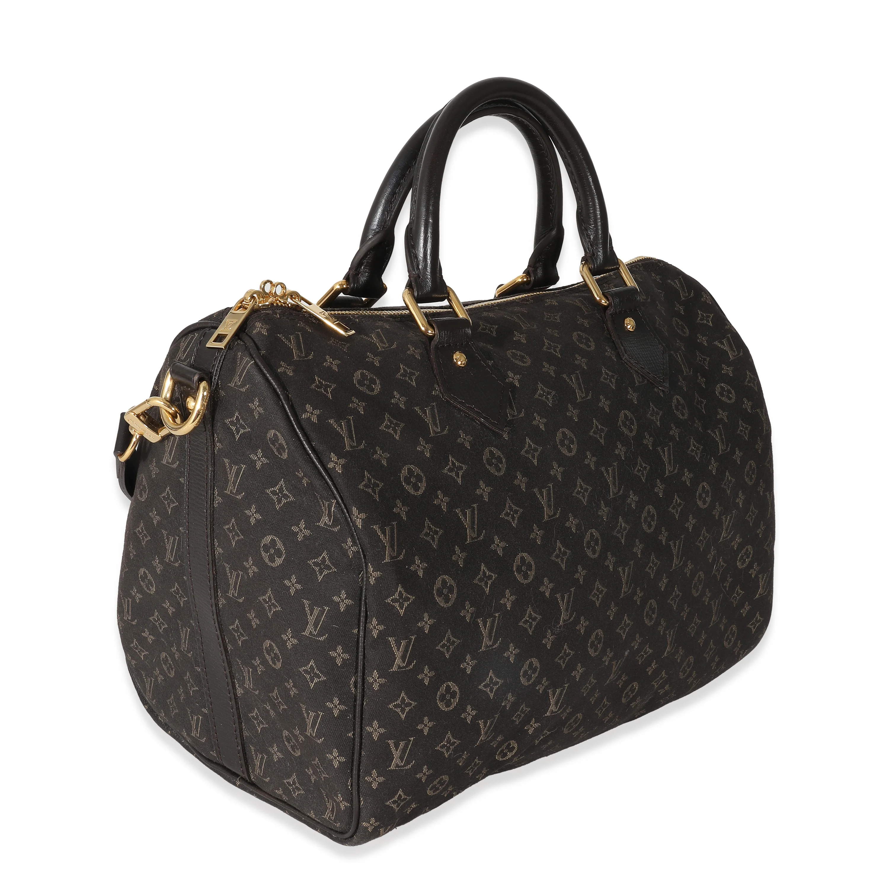 Louis Vuitton Brown Monogram Canvas Mini Lin Speedy Bandouliere 30 - Image 3