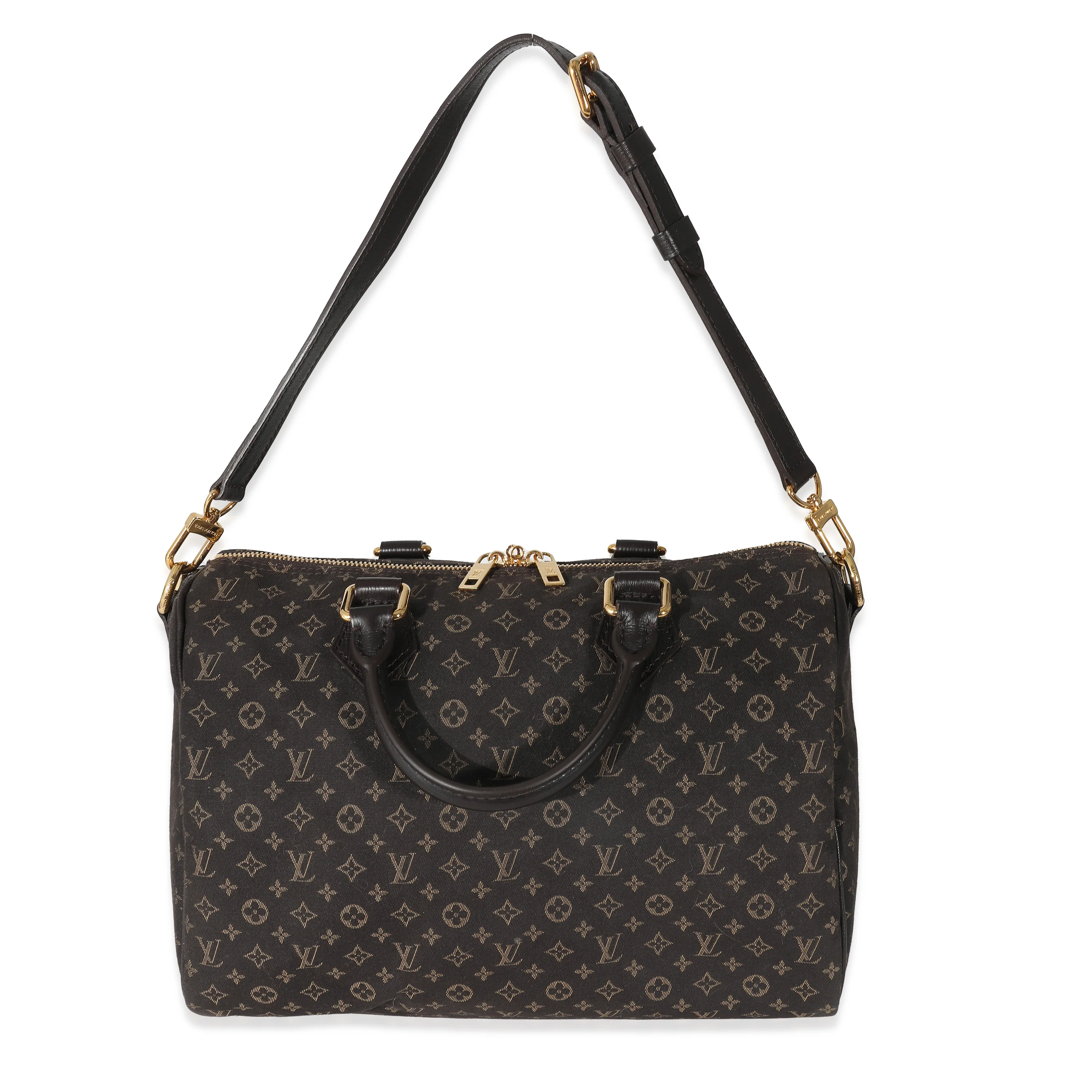 Louis Vuitton Brown Monogram Canvas Mini Lin Speedy Bandouliere 30 - Image 8