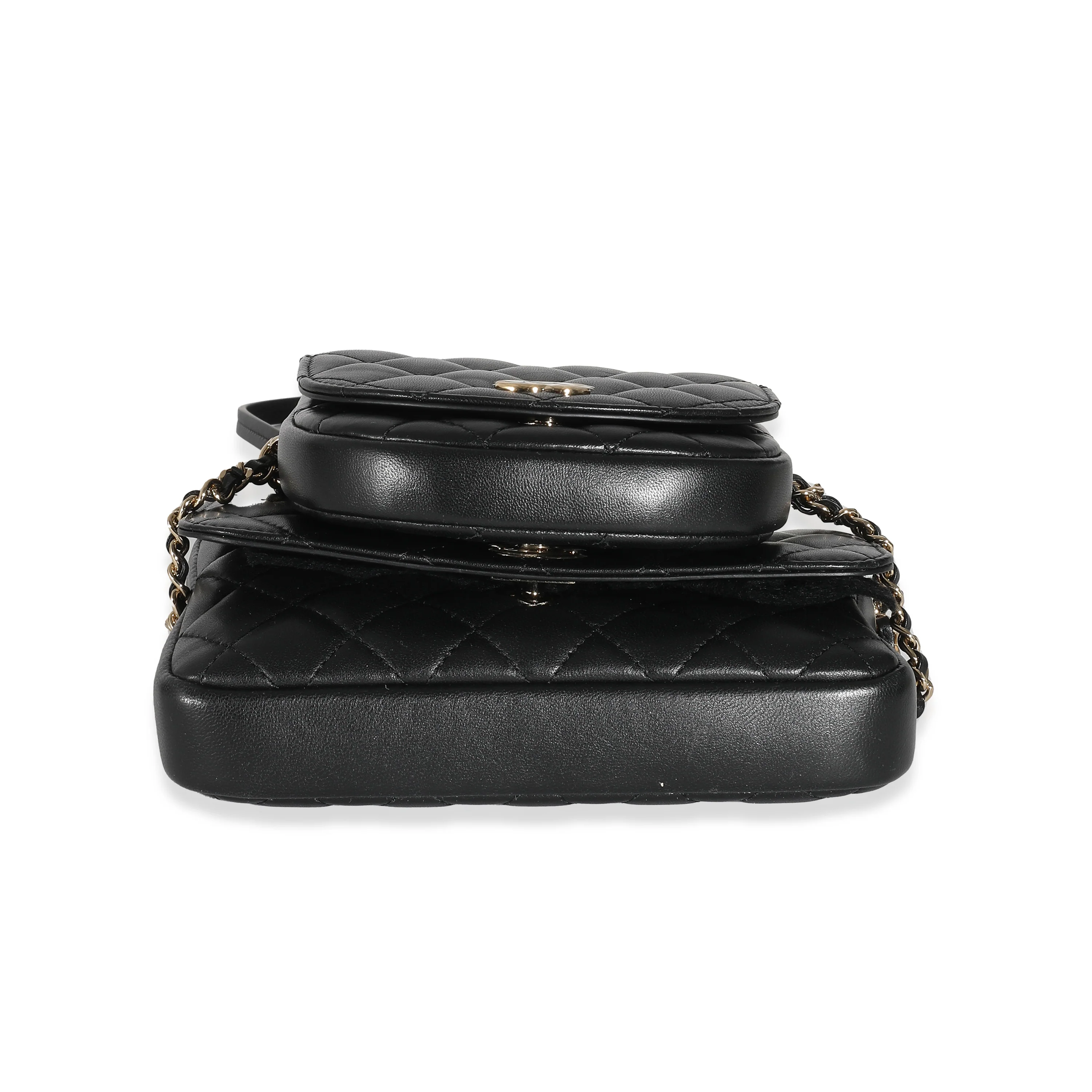 Chanel 19S Black Quilted Lambskin Side Packs - Image 3