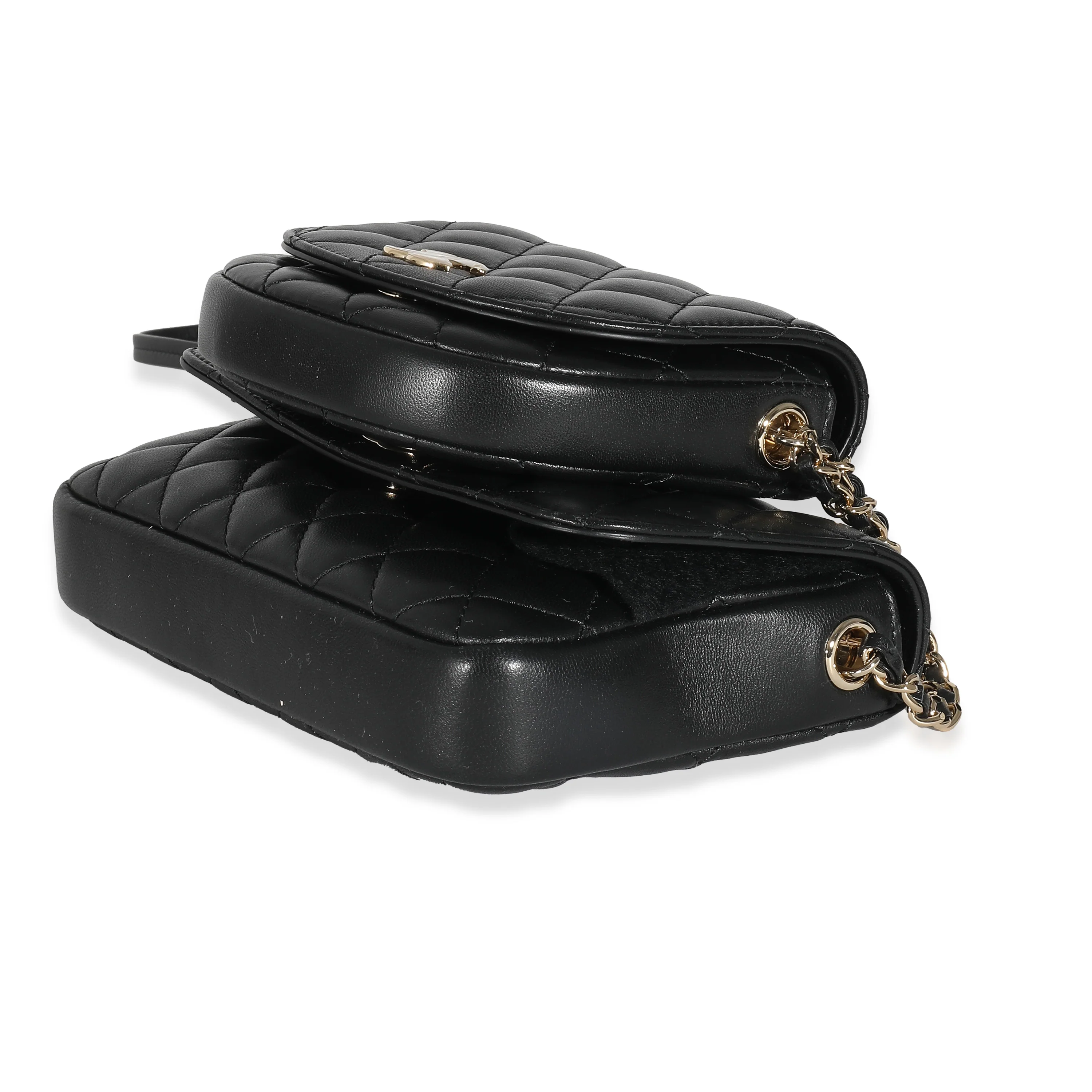 Chanel 19S Black Quilted Lambskin Side Packs - Image 5