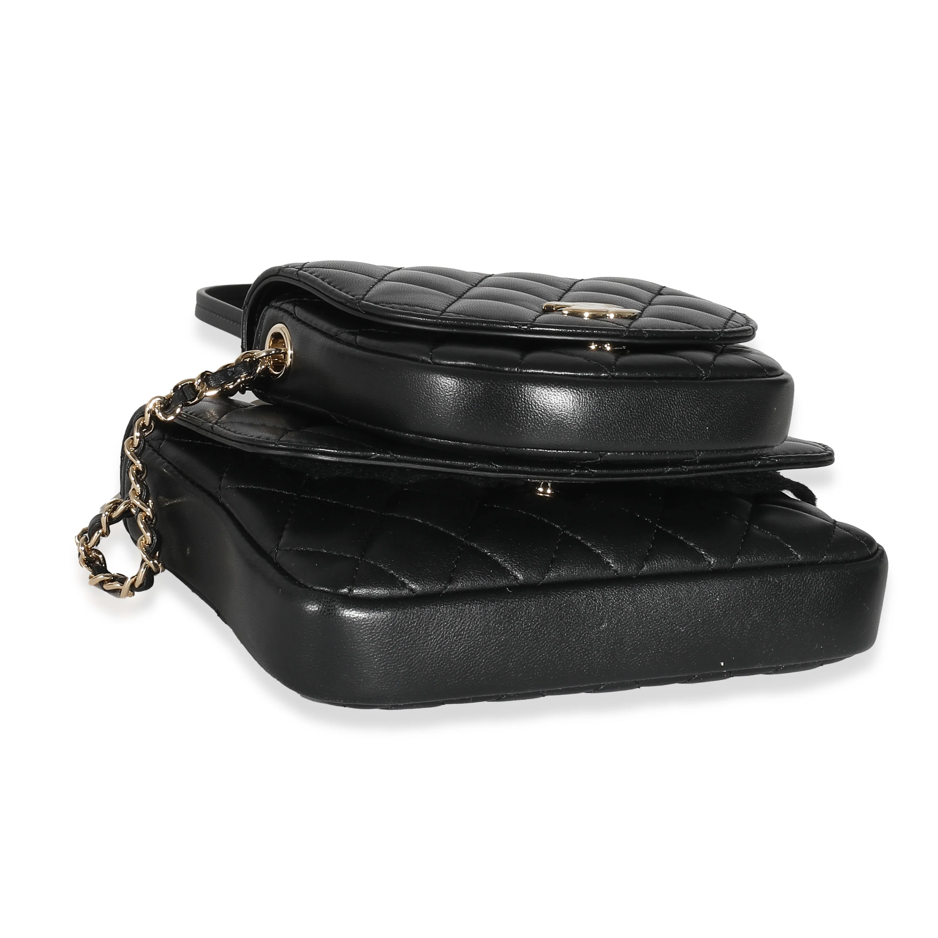 Chanel 19S Black Quilted Lambskin Side Packs - Image 6
