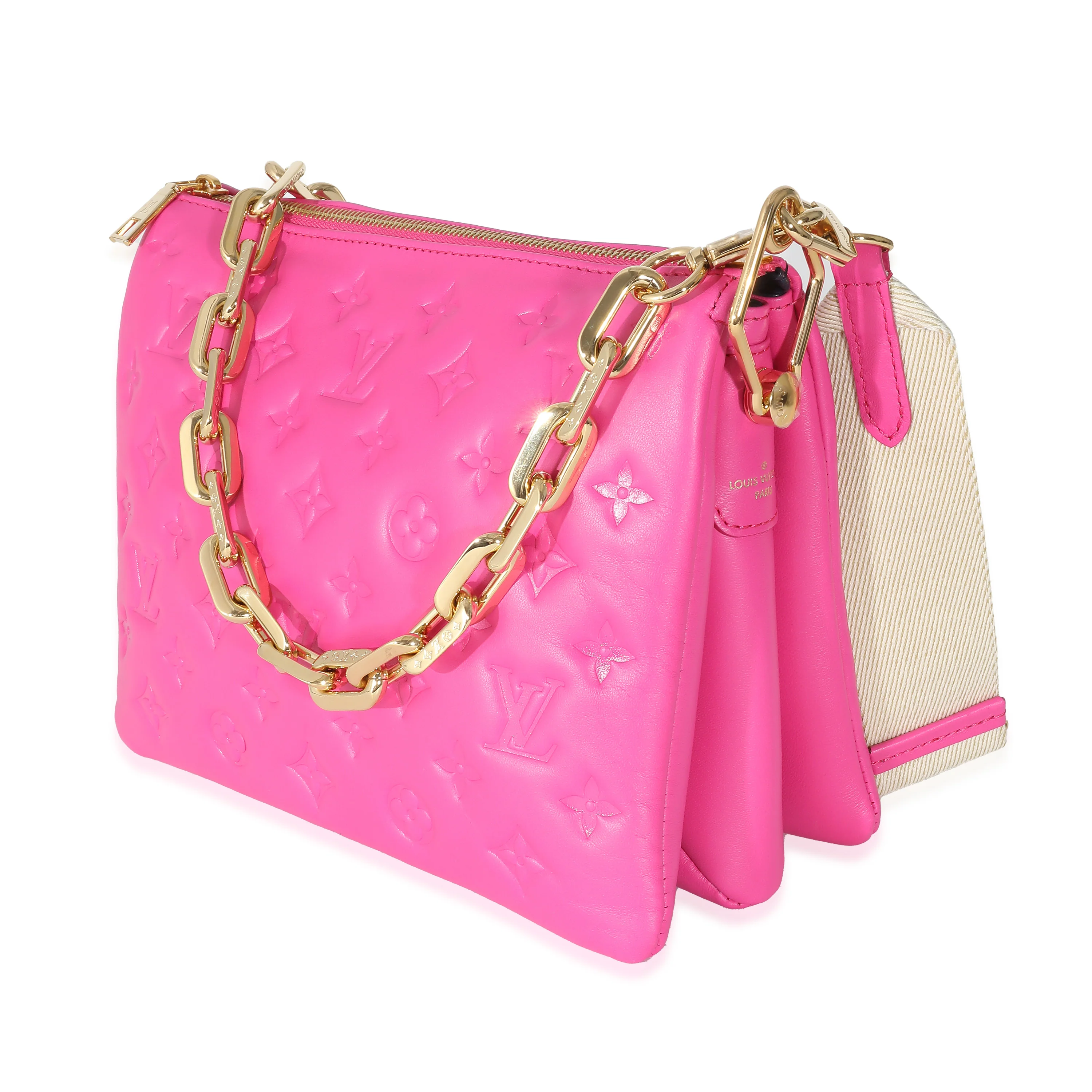 Louis Vuitton Pink Monogram Embossed Lambskin Coussin PM - Image 2
