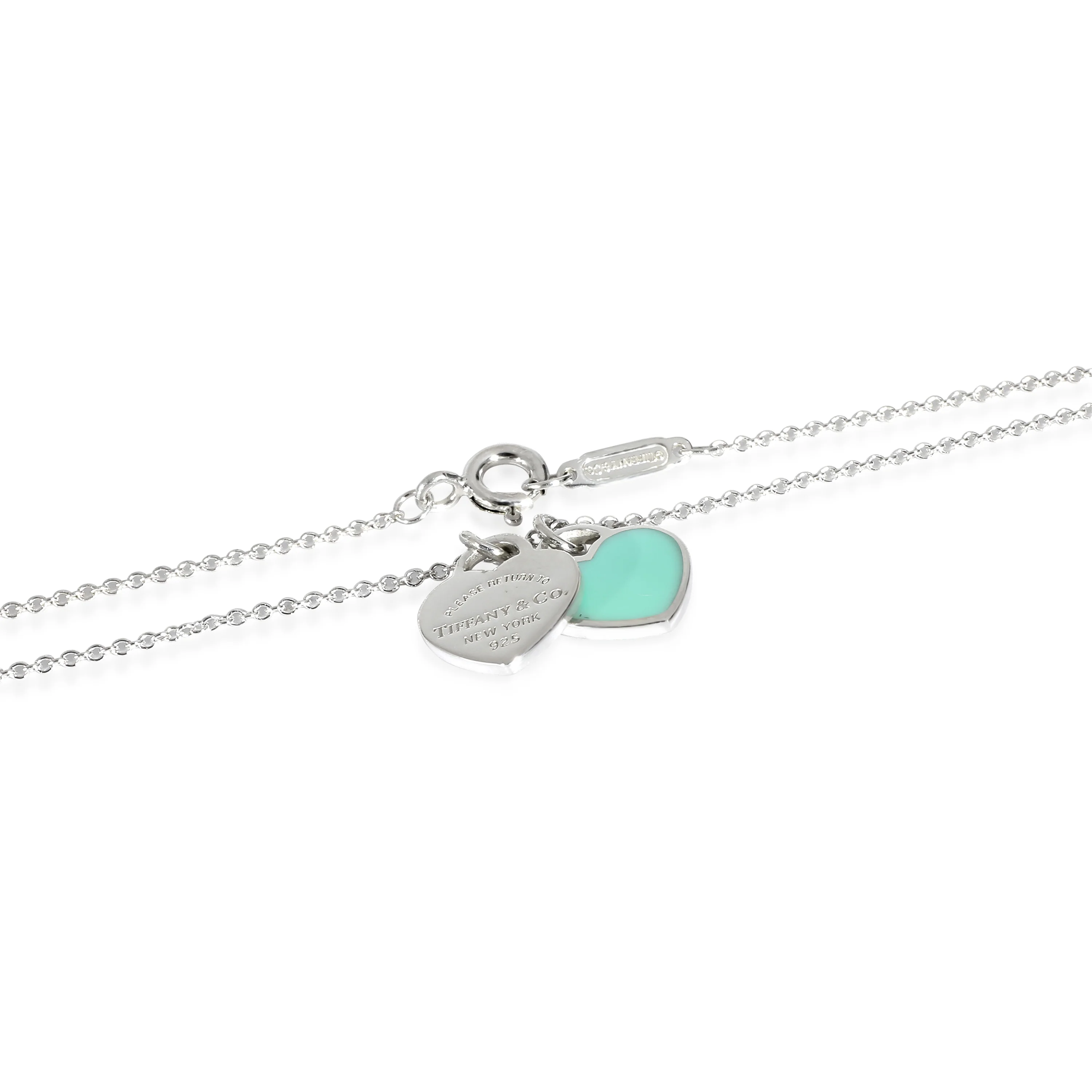Tiffany & Co Return To Tiffany Blue Mini Double Heart Pendant in Sterling Silver - Image 3