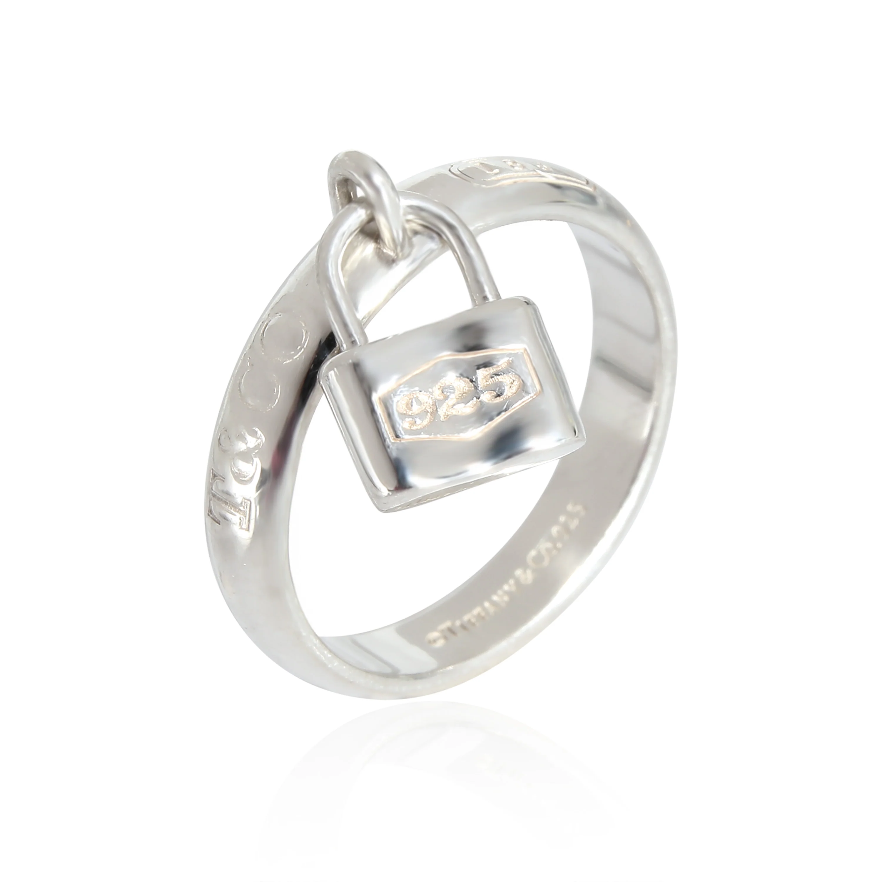 Tiffany & Co. 1837 Charm Lock Ring in Sterling Silver - Image 2