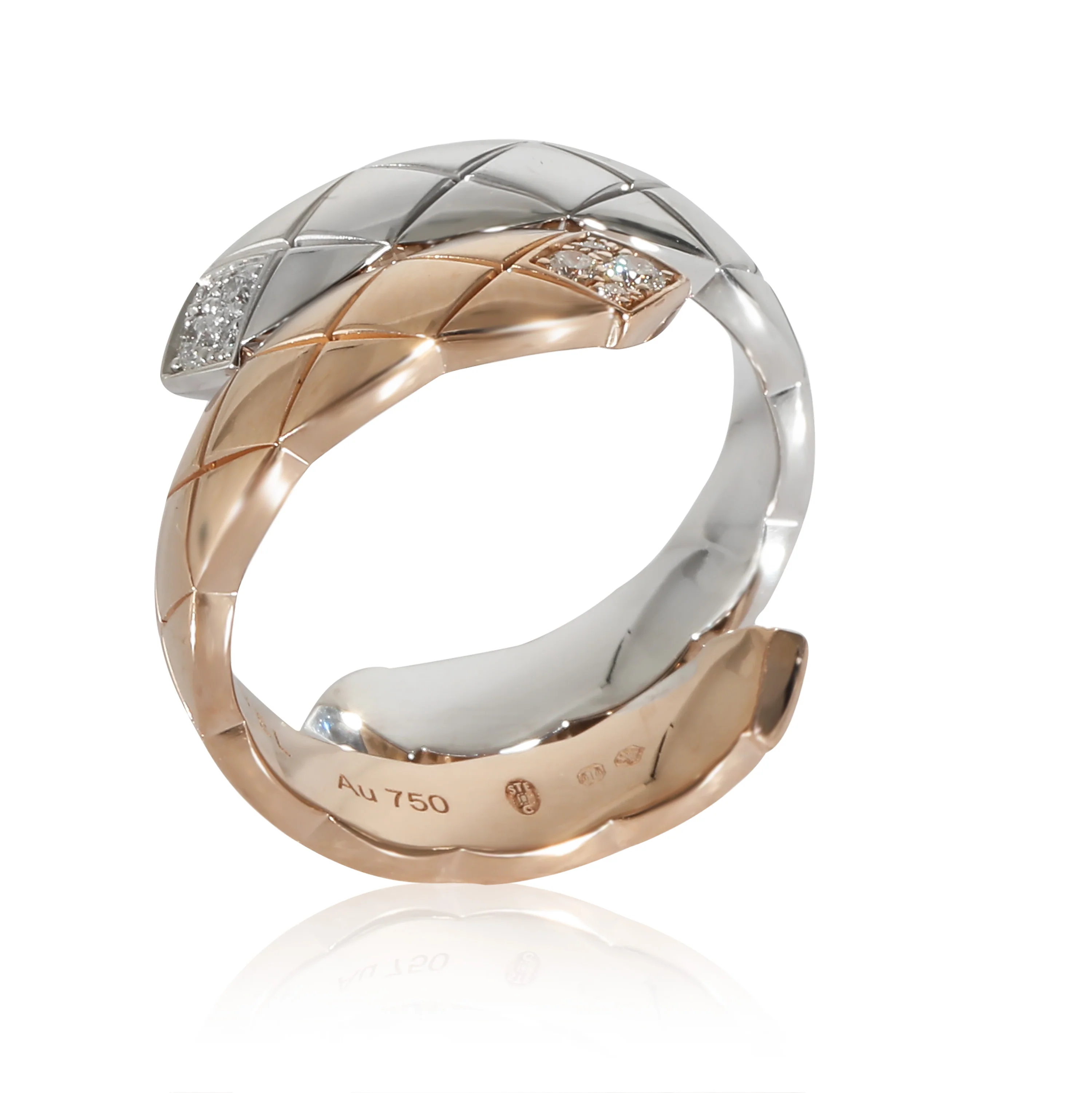 Coco Crush Diamond Ring in 18k 2 Tone Gold 0.1 CTW - Image 2