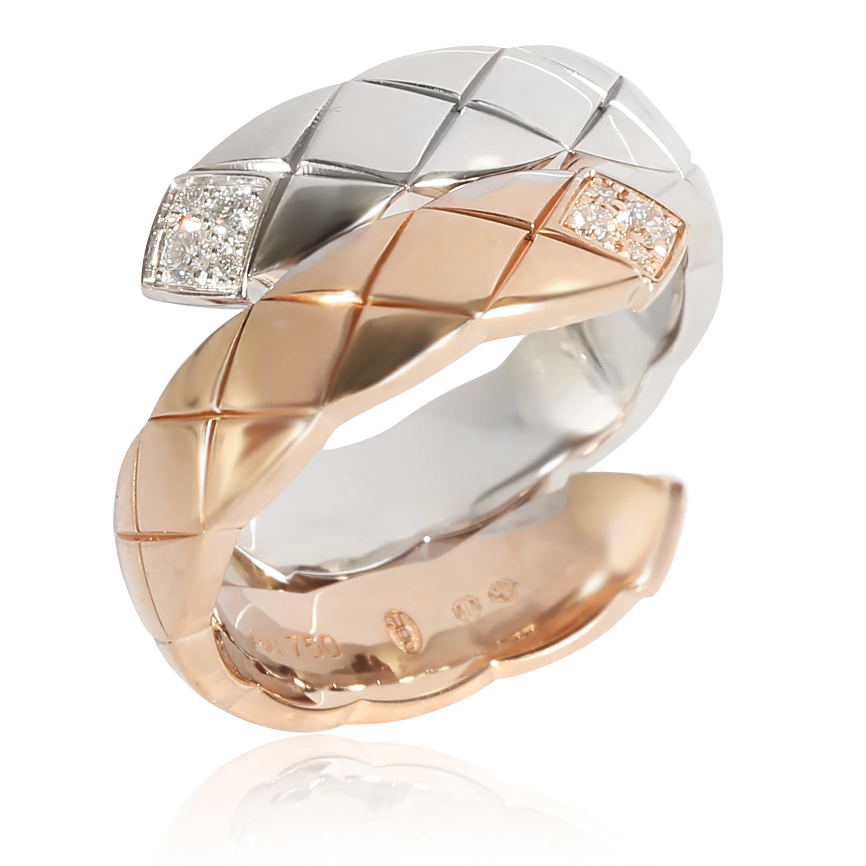 Coco Crush Diamond Ring in 18k 2 Tone Gold 0.1 CTW - Image 5