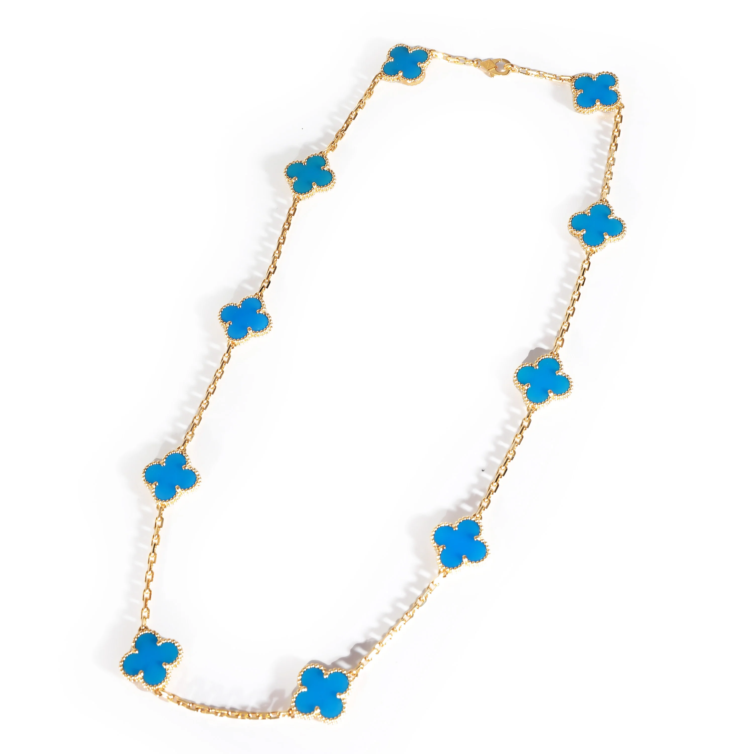 Van Cleef & Arpels Alhambra Agate Necklace in 18K Yellow Gold - Image 2