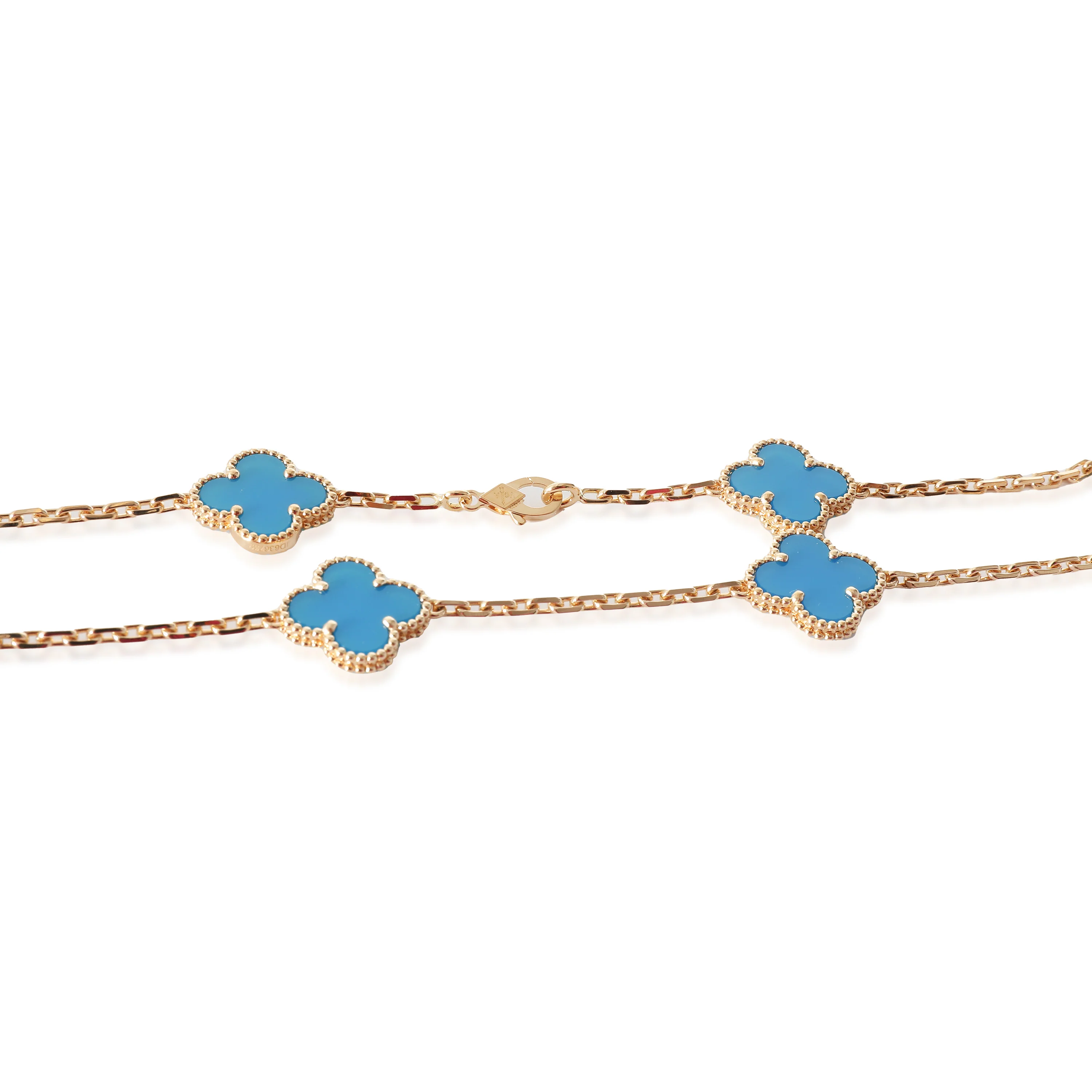 Van Cleef & Arpels Alhambra Agate Necklace in 18K Yellow Gold - Image 3