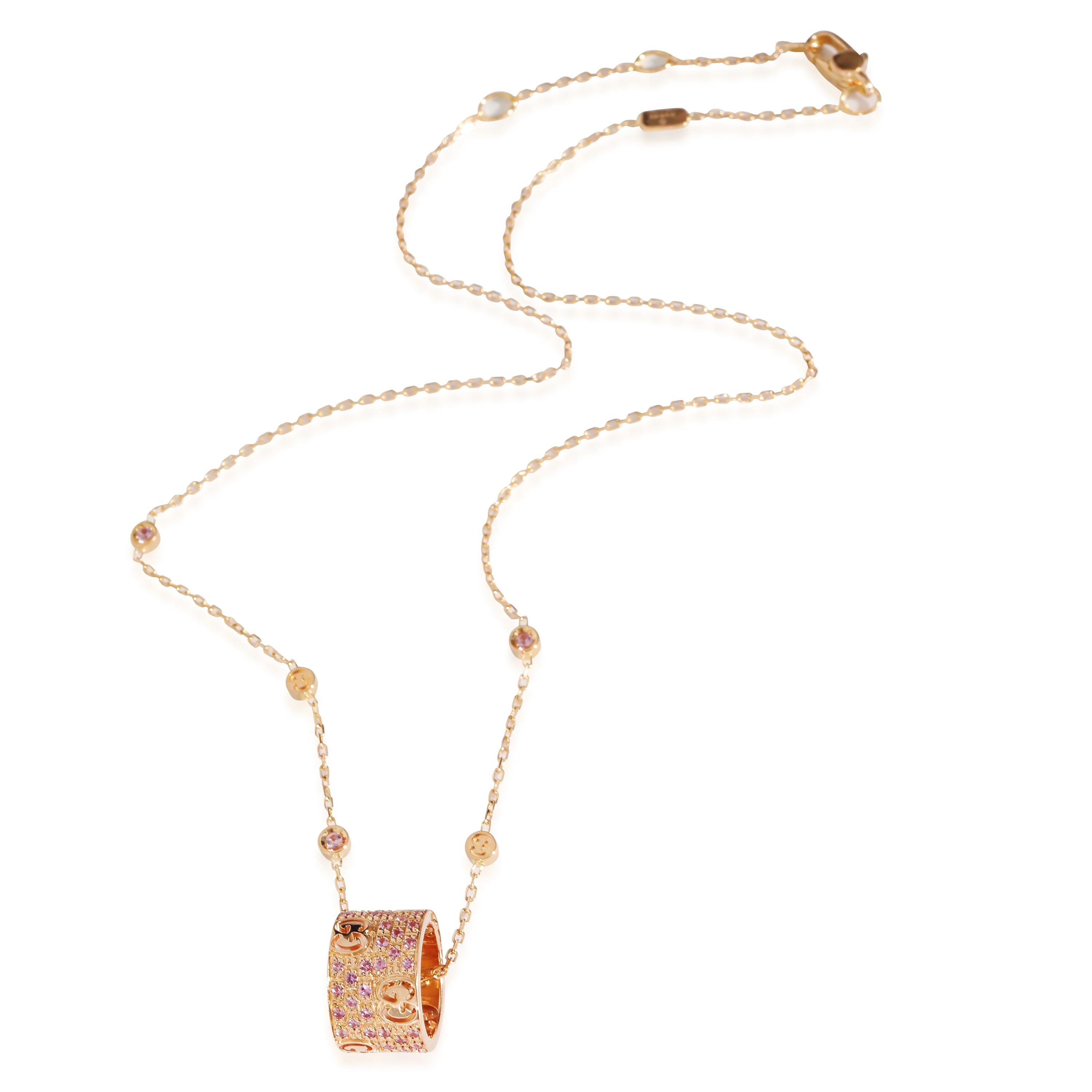 Sapphire Icon Stardust Pink Sapphire Necklace in 18K Rose Gold - Image 2
