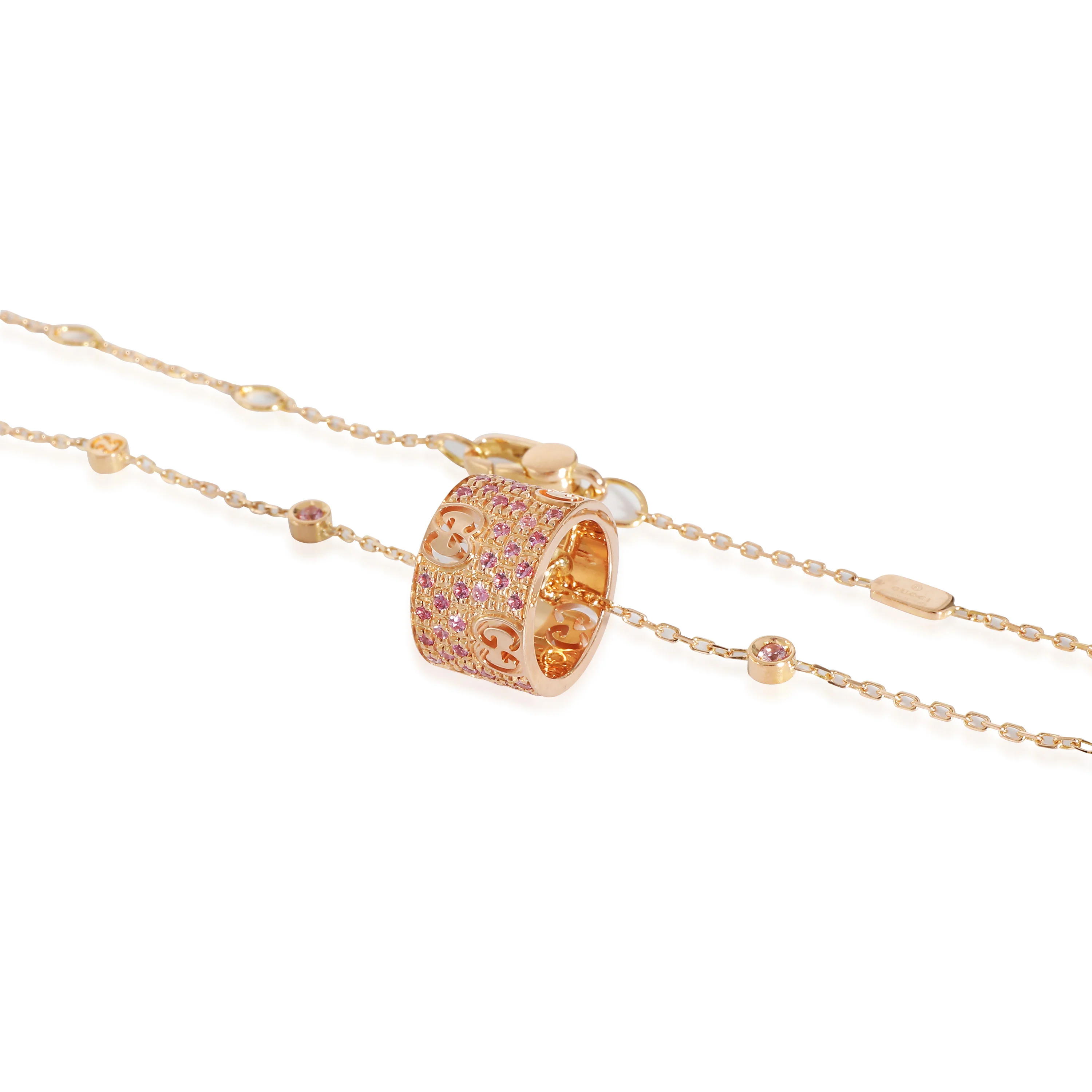 Sapphire Icon Stardust Pink Sapphire Necklace in 18K Rose Gold - Image 3