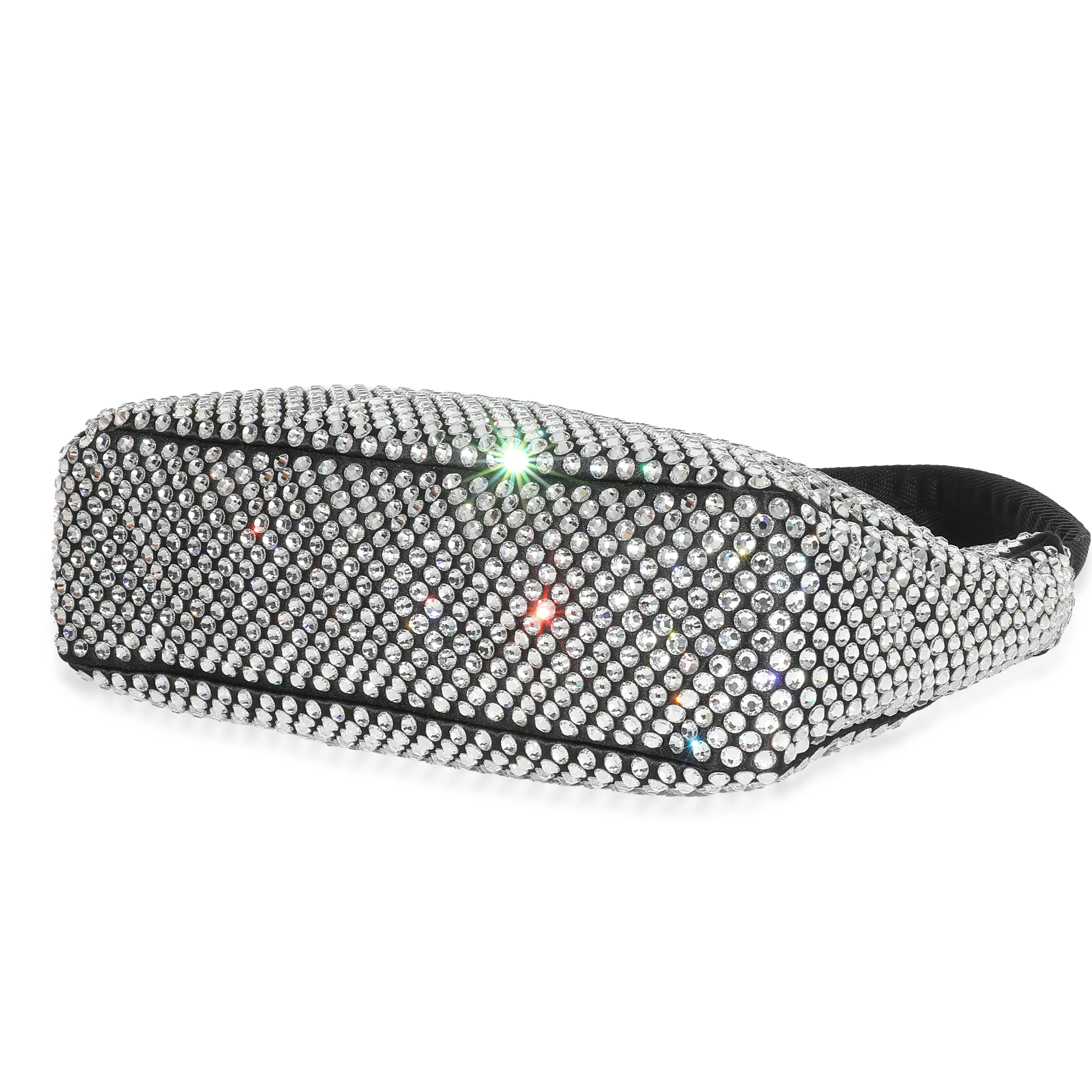 Prada Black Satin Crystal Re-Edition 2000 Mini Bag - Image 6