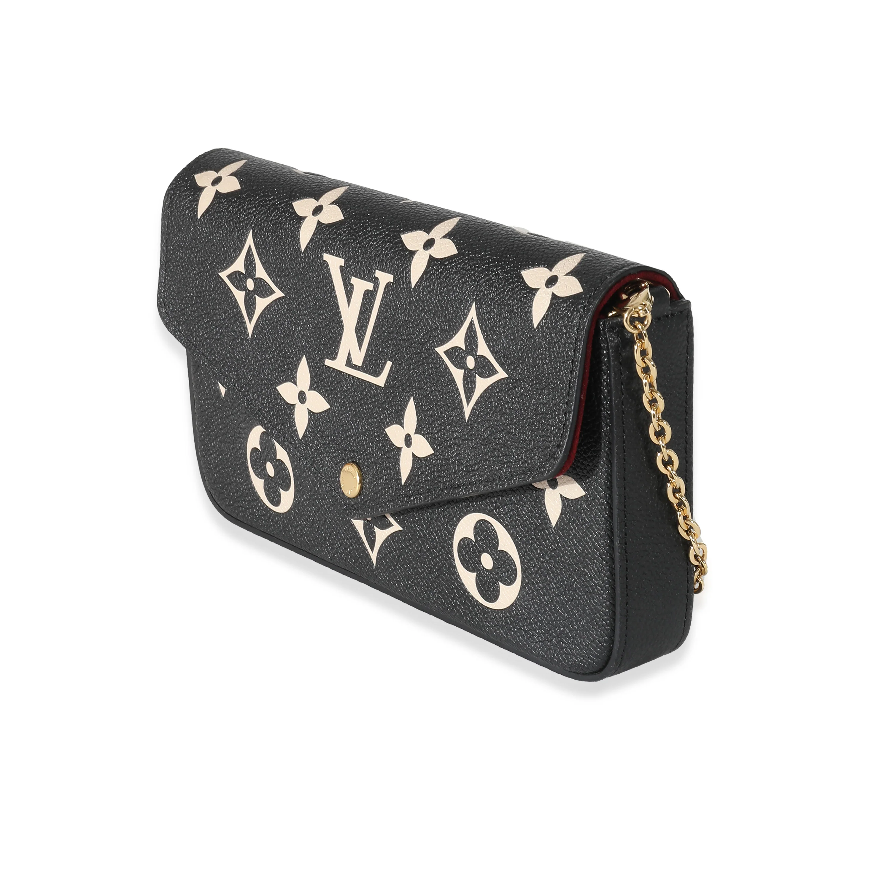 Louis Vuitton Black Beige Bicolor Giant Empreinte Félicie Pochette - Image 2