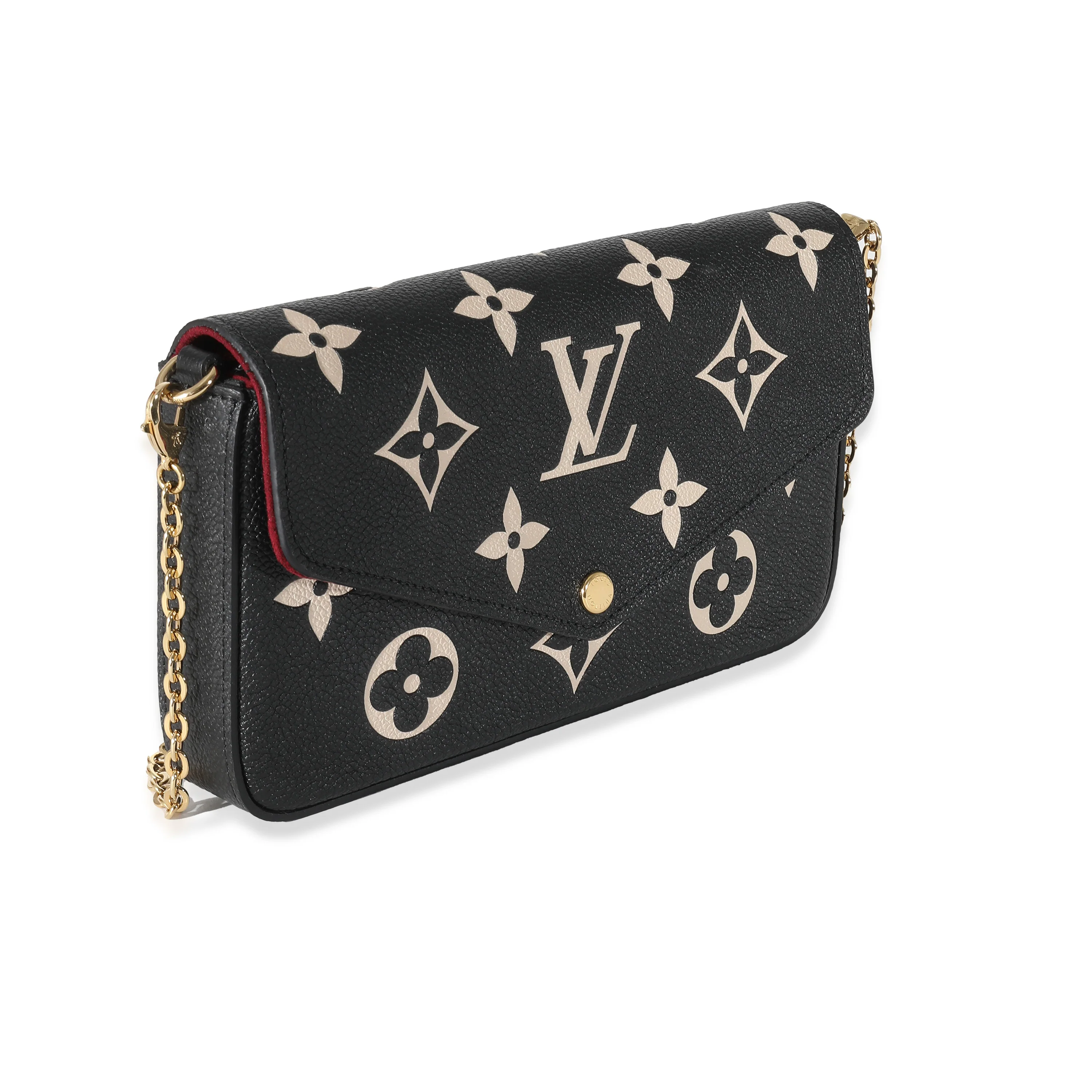 Louis Vuitton Black Beige Bicolor Giant Empreinte Félicie Pochette - Image 3