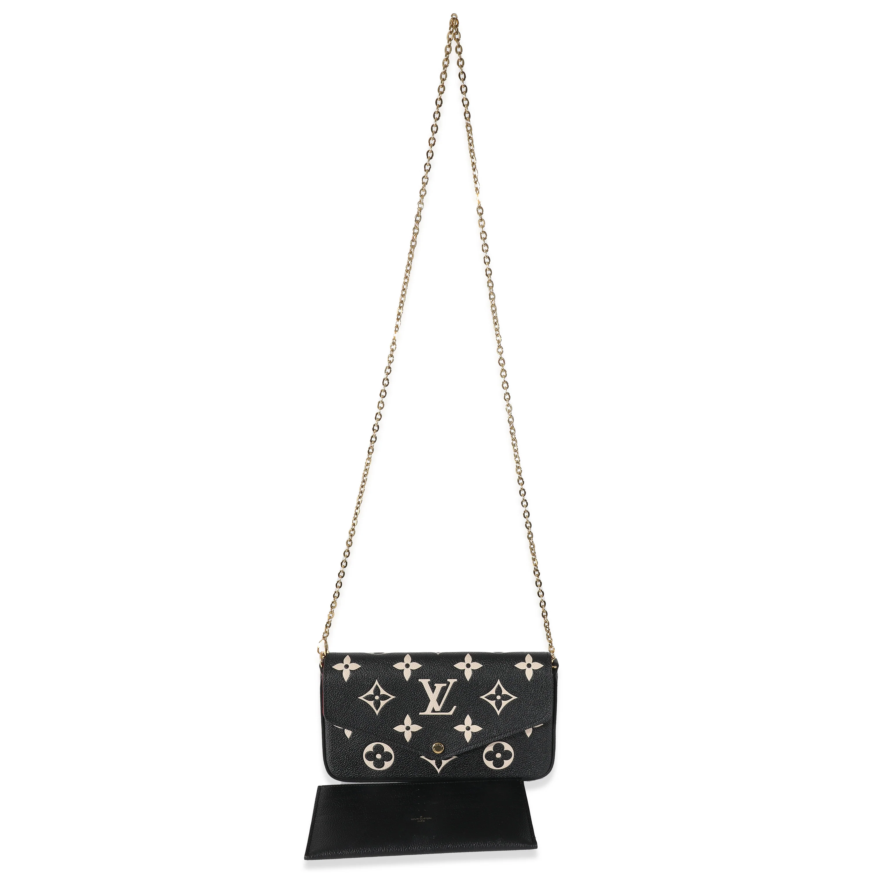 Louis Vuitton Black Beige Bicolor Giant Empreinte Félicie Pochette - Image 4