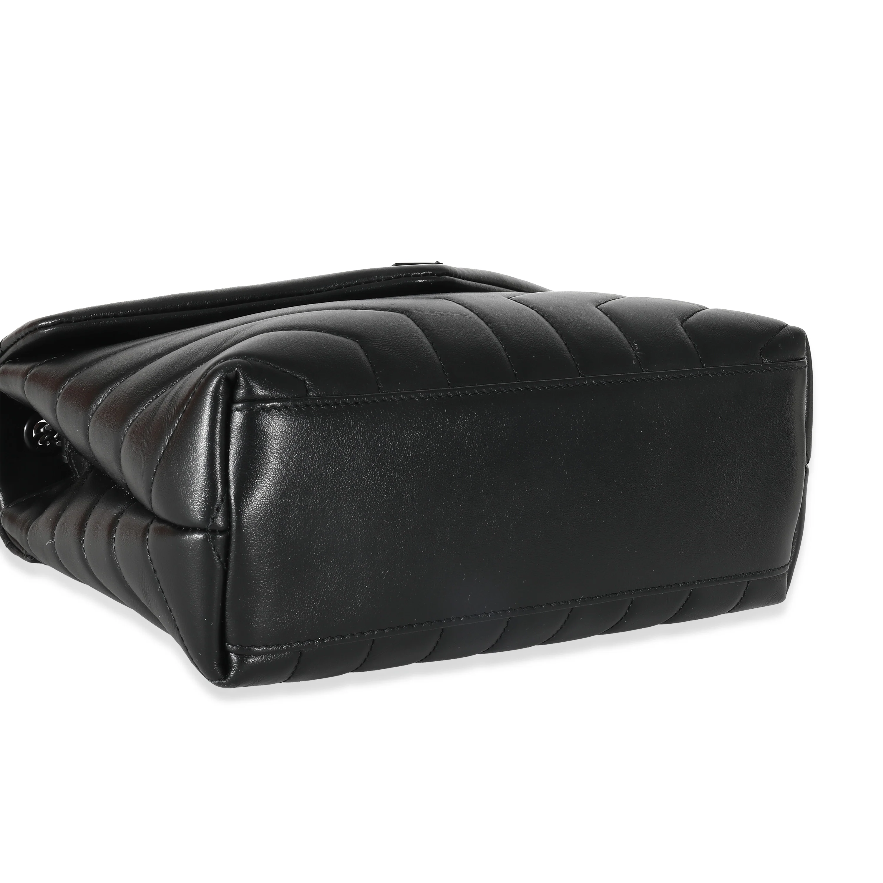 Saint Laurent Black Calfskin Y Quilted Monogram Small Loulou - Image 2