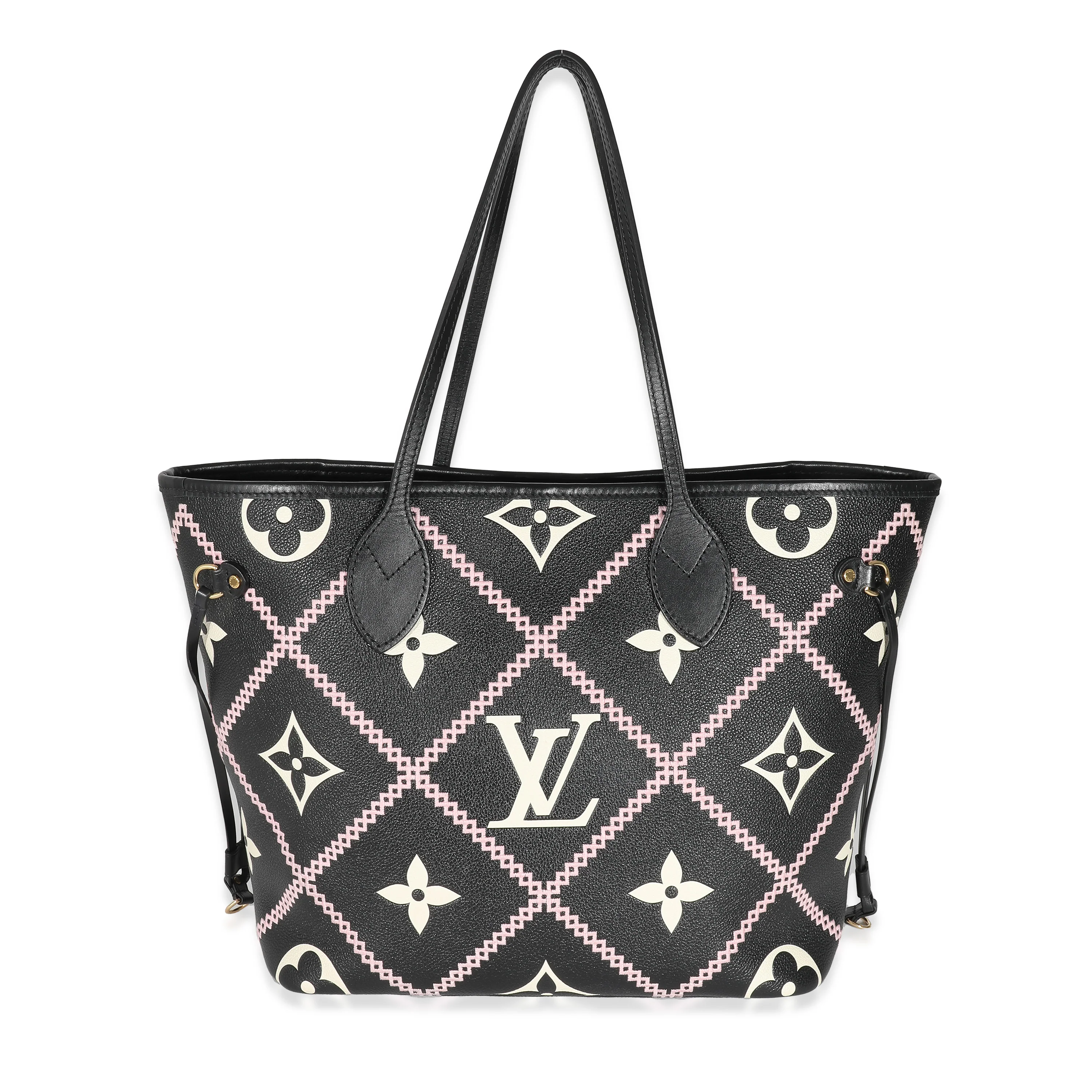 Louis Vuitton Black Monogram Empreinte Broderies Neverfull MM