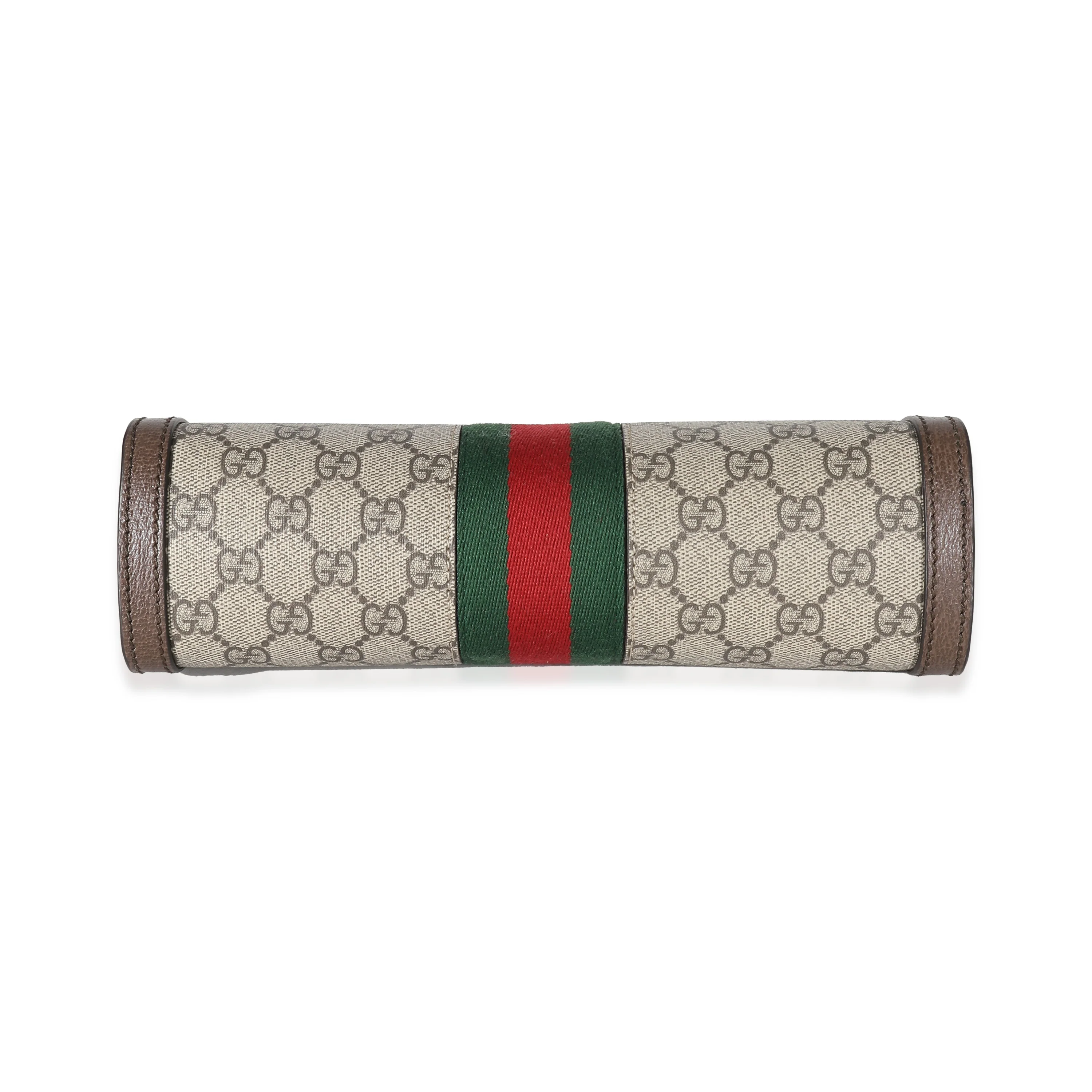 Gucci Beige GG Supreme Small Ophidia Web Chain Bag - Image 7