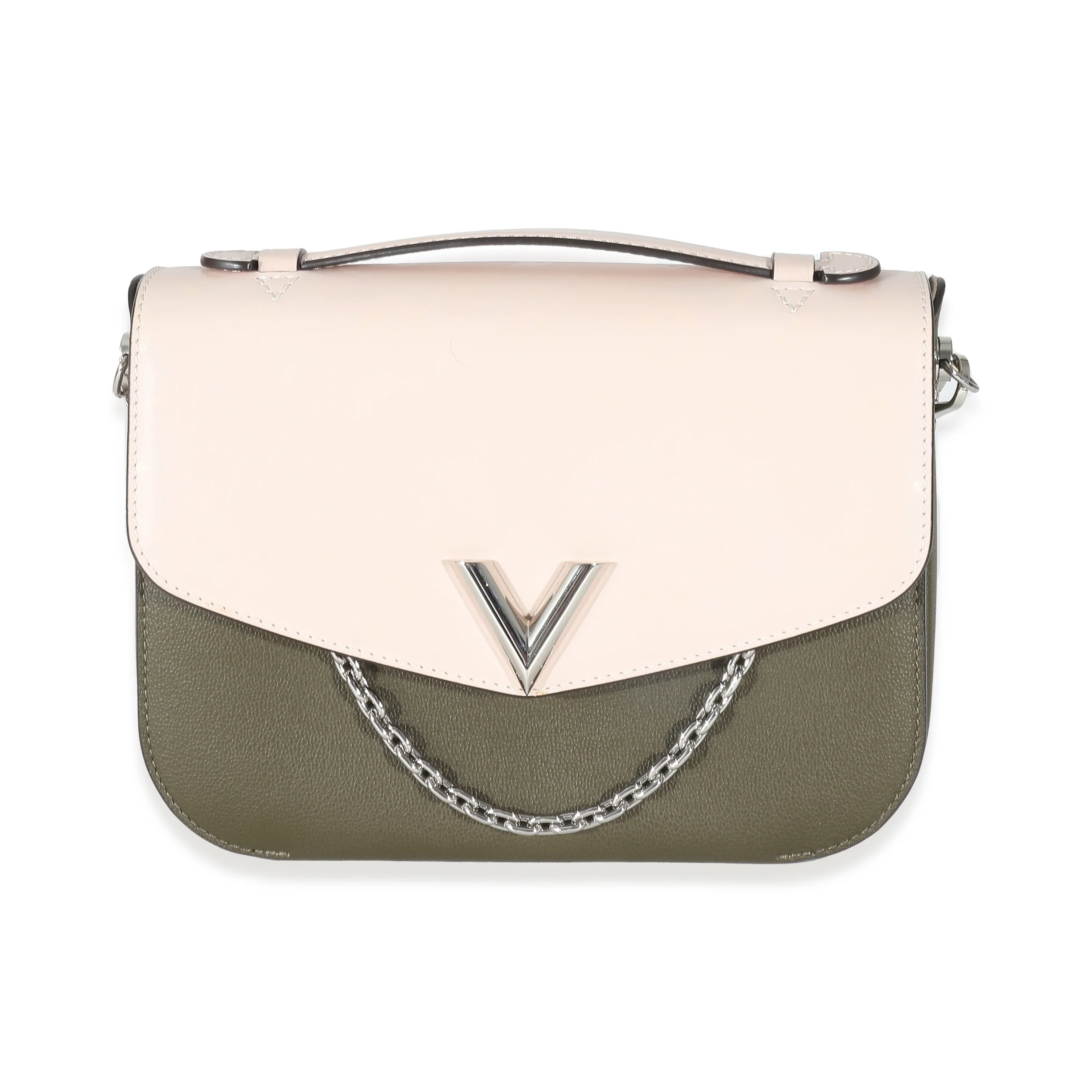 Louis Vuitton Khaki Pink Monogram Calfskin Very Messenger - Image 8