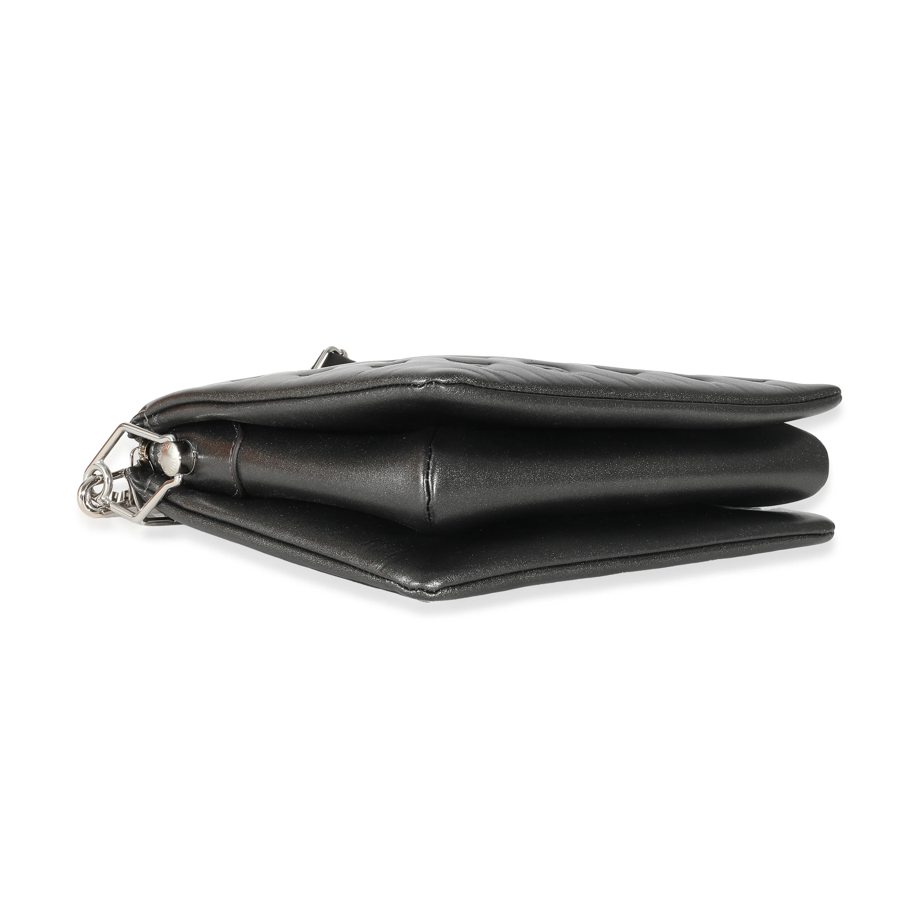 Louis Vuitton Anthracite Lambskin Embossed Monogram Coussin PM - Image 4