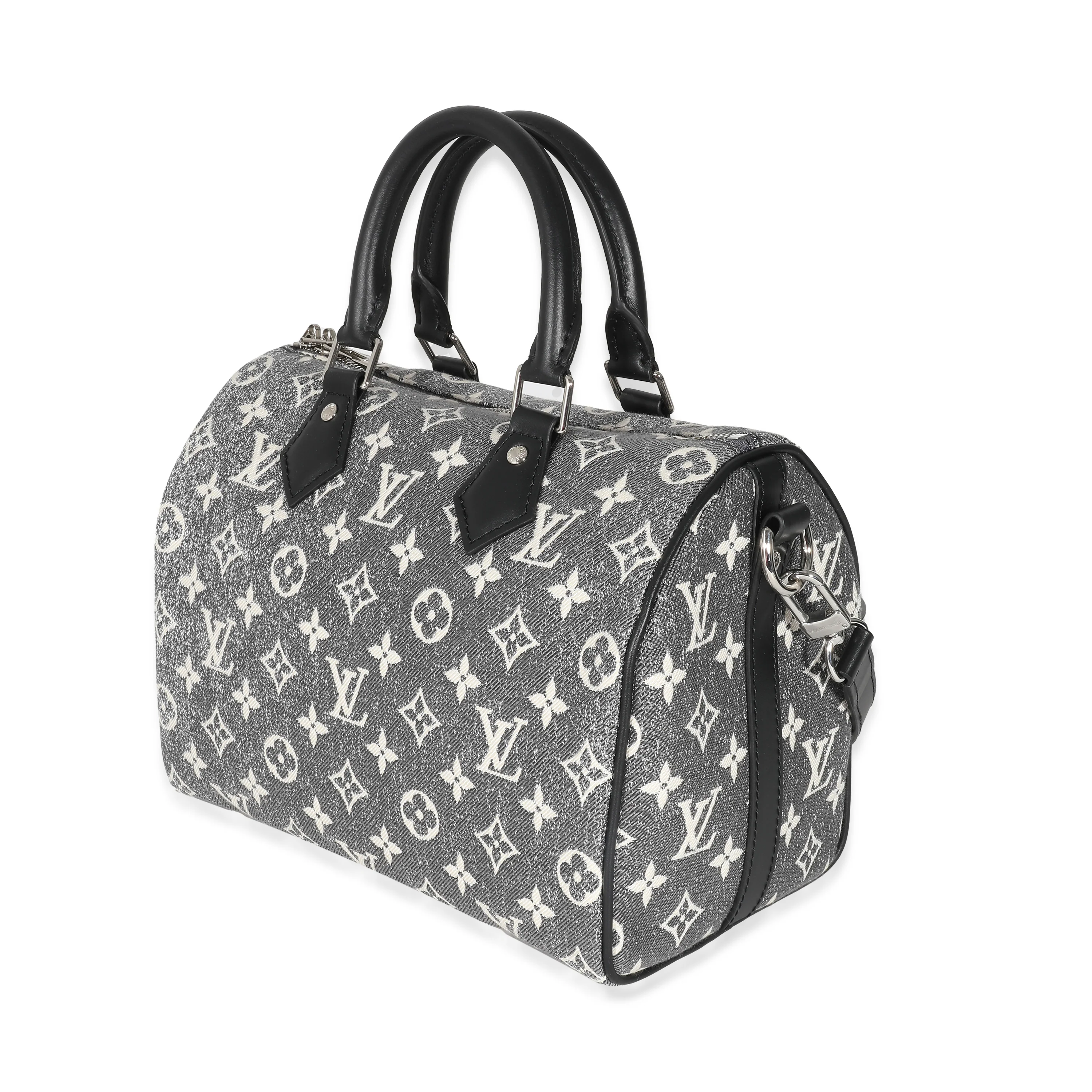 Louis Vuitton Black Monogram Denim Jacquard Speedy Bandouliere 25 - Image 2