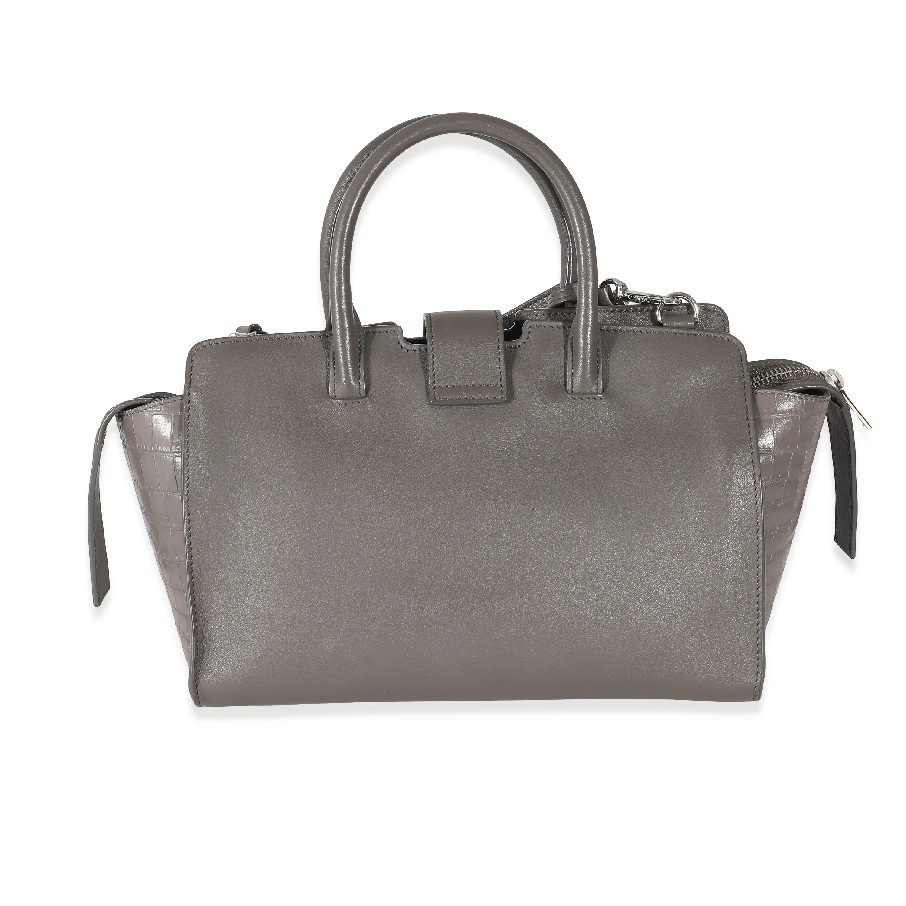 Earth Smooth Crocodile Embossed Calfskin Baby Downtown Cabas - Image 5