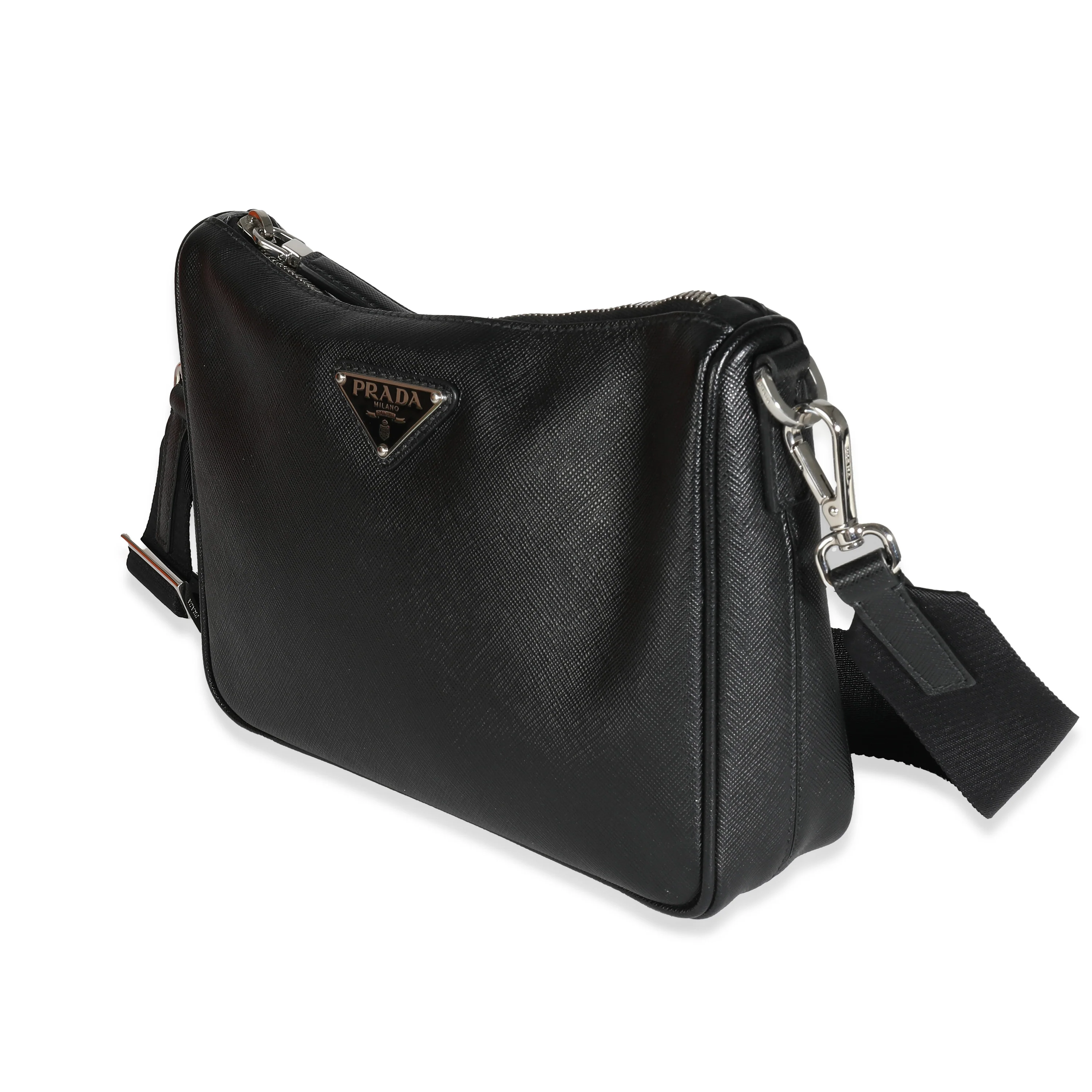 Black Saffiano Small Utility Strap Crossbody - Image 2