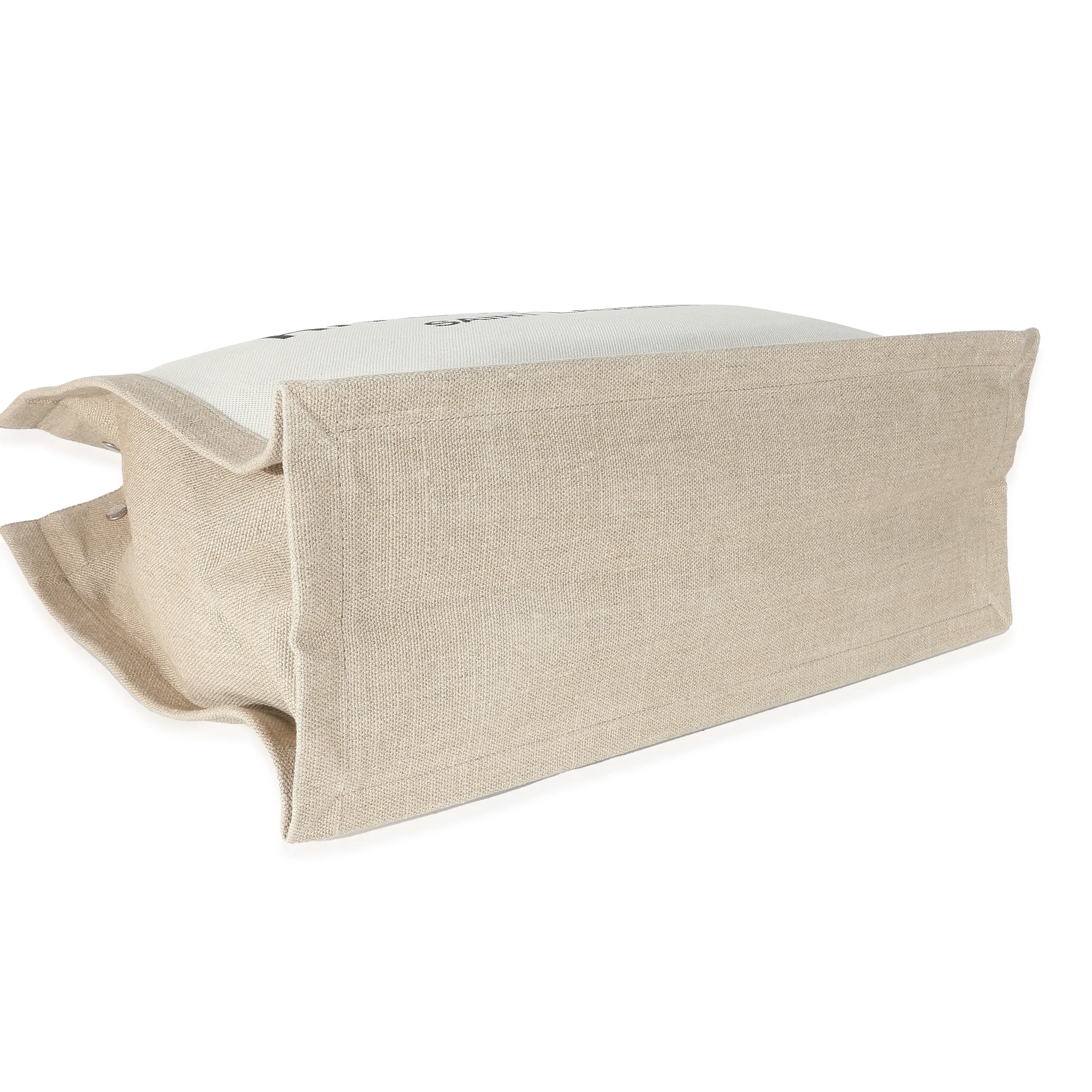 Saint Laurent Beige Canvas Rive Gauche Tote - Image 4